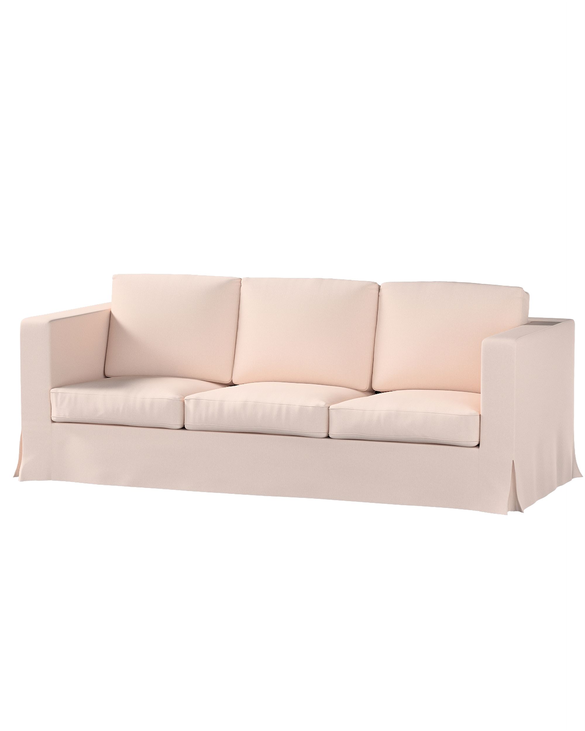 Bezug für Karlanda 3-Sitzer Sofa nicht ausklappbar, lang Farbe rosa Stoff strukturiert