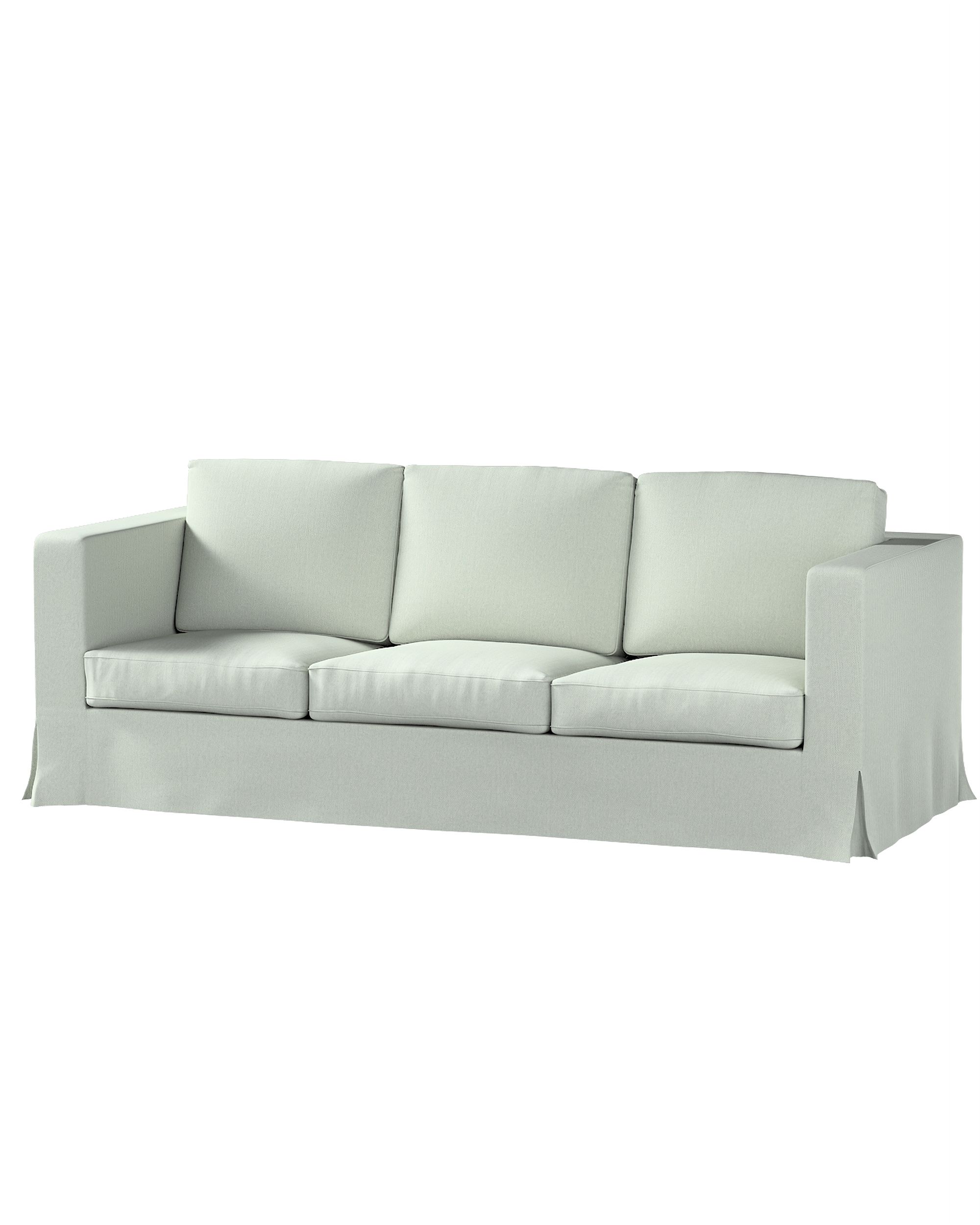 Bezug für Karlanda 3-Sitzer Sofa nicht ausklappbar, lang Farbe blau Stoff strukturiert