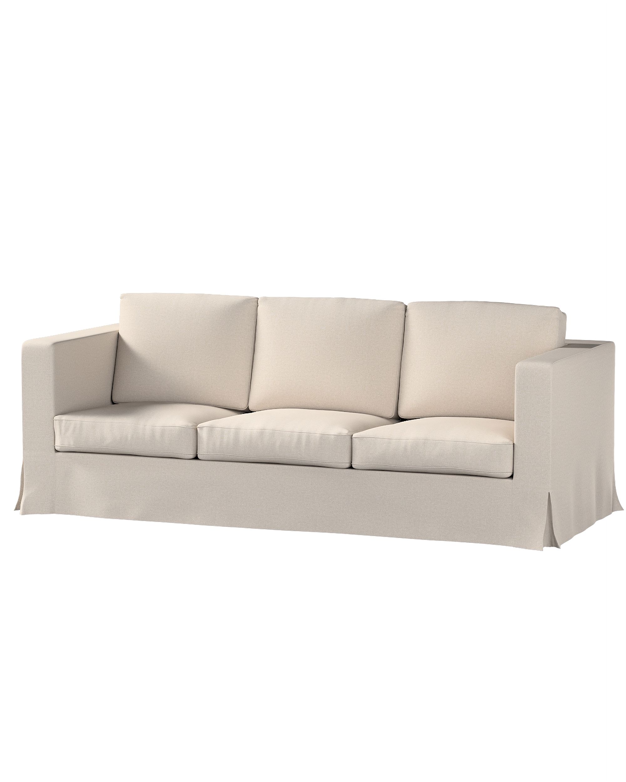 Bezug für Karlanda 3-Sitzer Sofa nicht ausklappbar, lang Farbe grau Stoff strukturiert