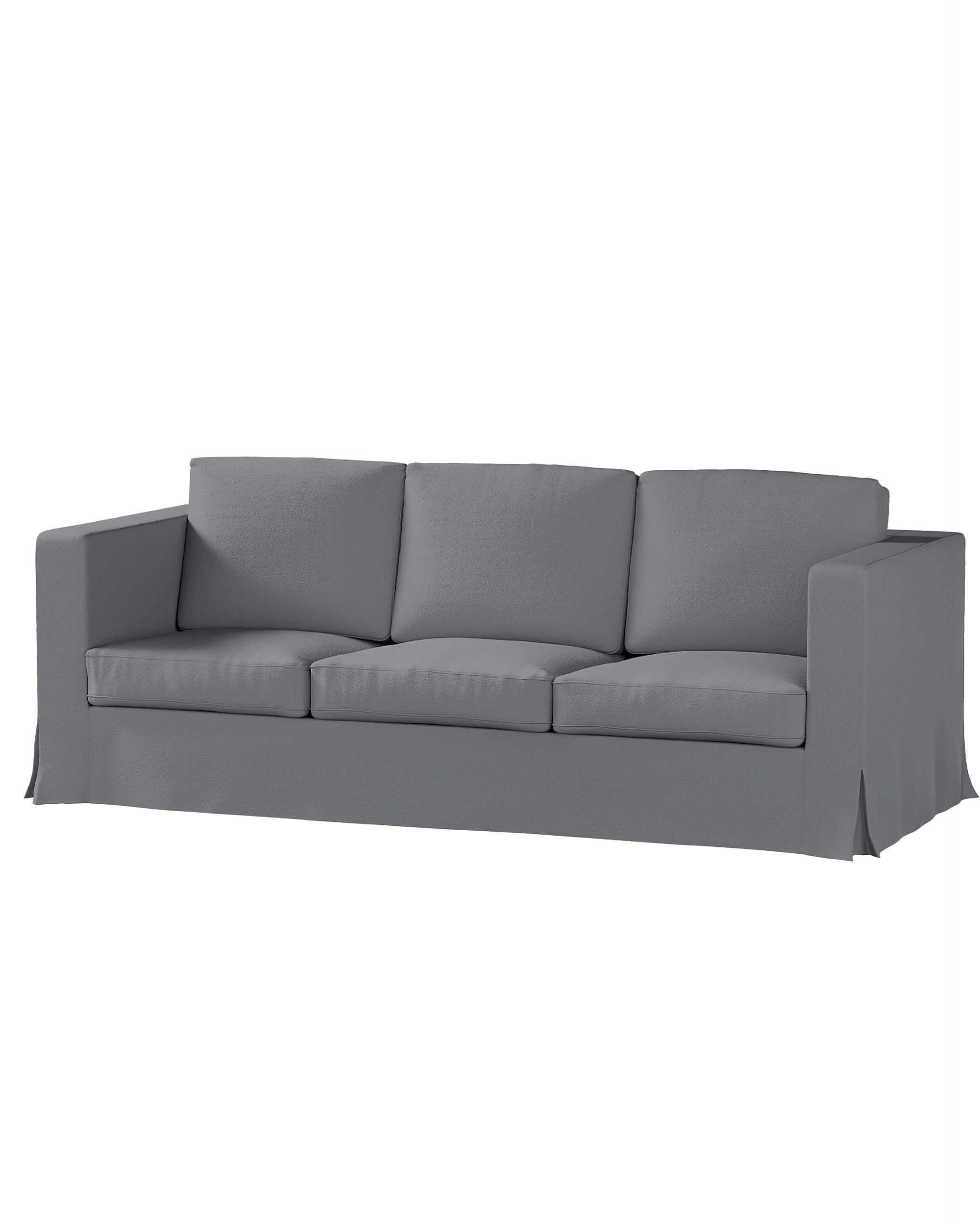 Bezug für Karlanda 3-Sitzer Sofa nicht ausklappbar, lang Farbe grau Stoff strukturiert