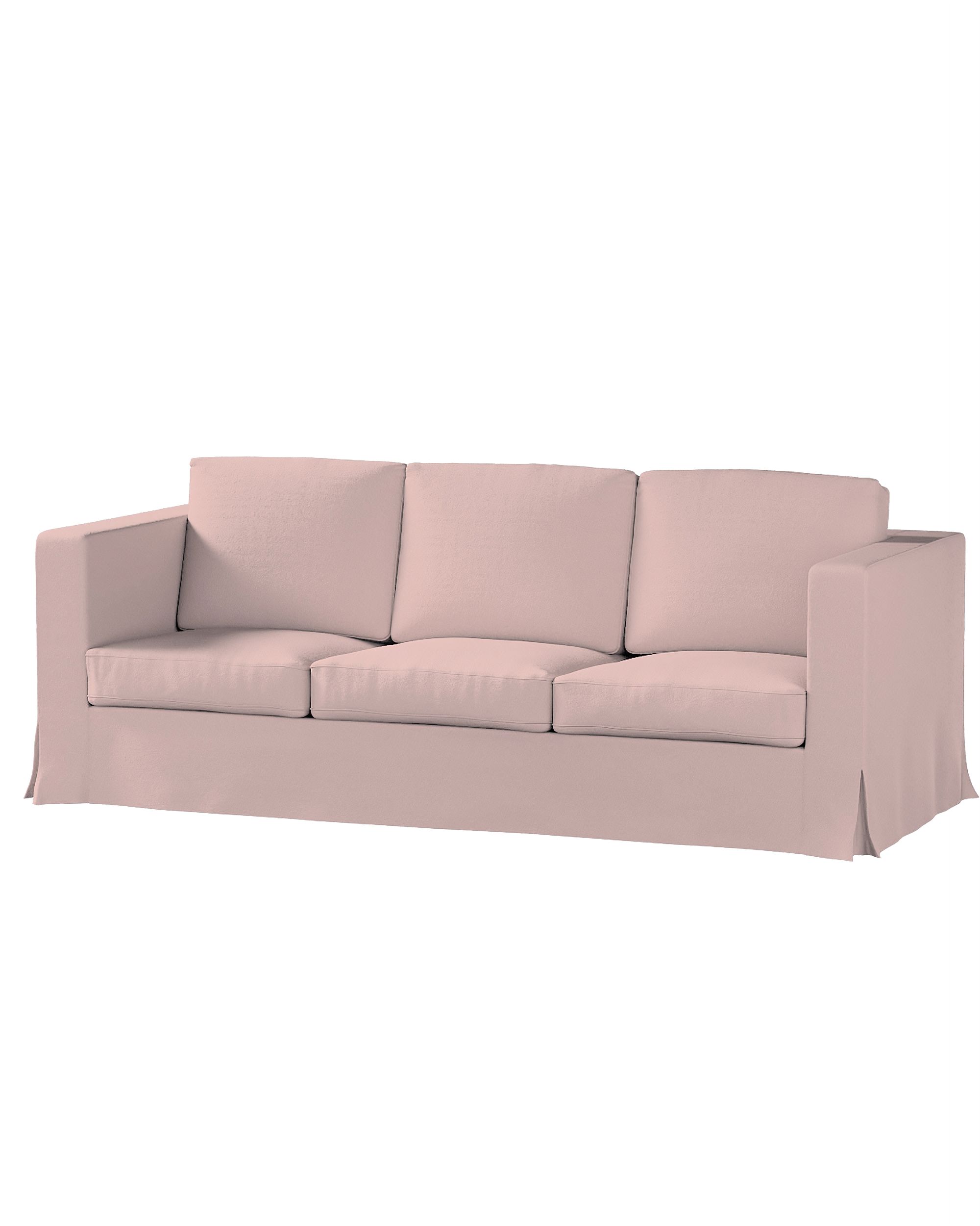 Bezug für Karlanda 3-Sitzer Sofa nicht ausklappbar, lang Farbe rosa Stoff strukturiert