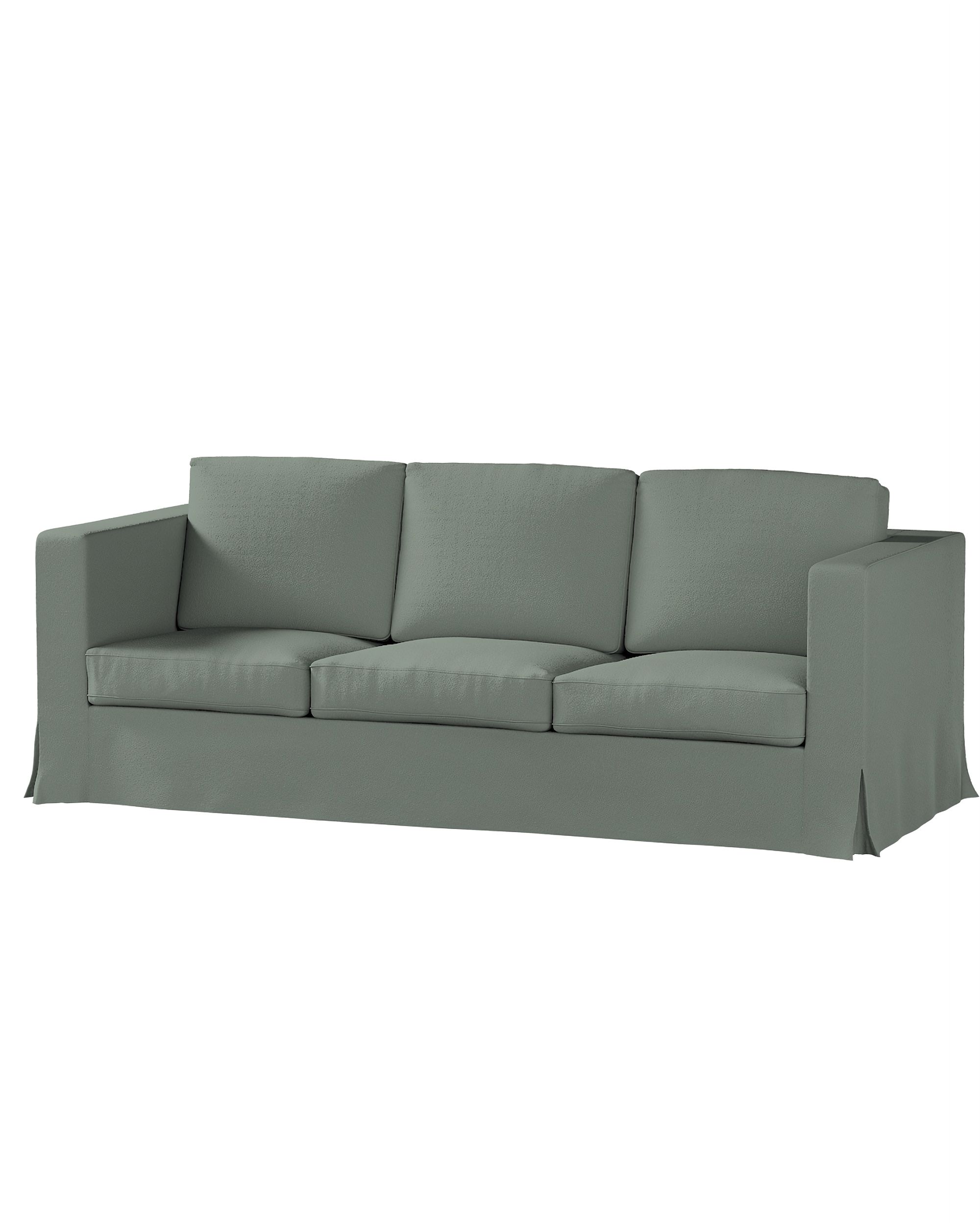 Bezug für Karlanda 3-Sitzer Sofa nicht ausklappbar, lang Farbe grün Stoff strukturiert