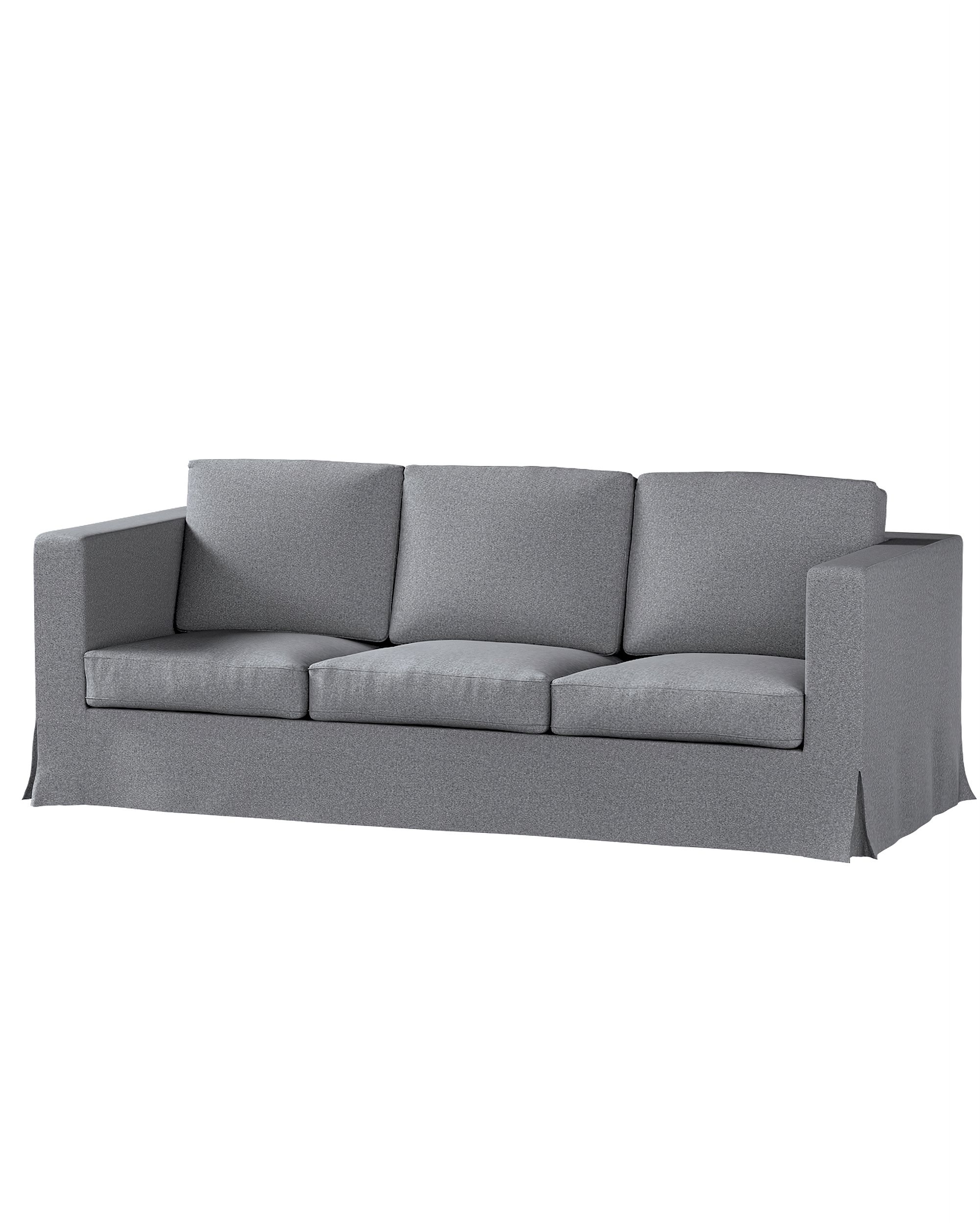 Bezug für Karlanda 3-Sitzer Sofa nicht ausklappbar, lang Farbe grau Stoff strukturiert