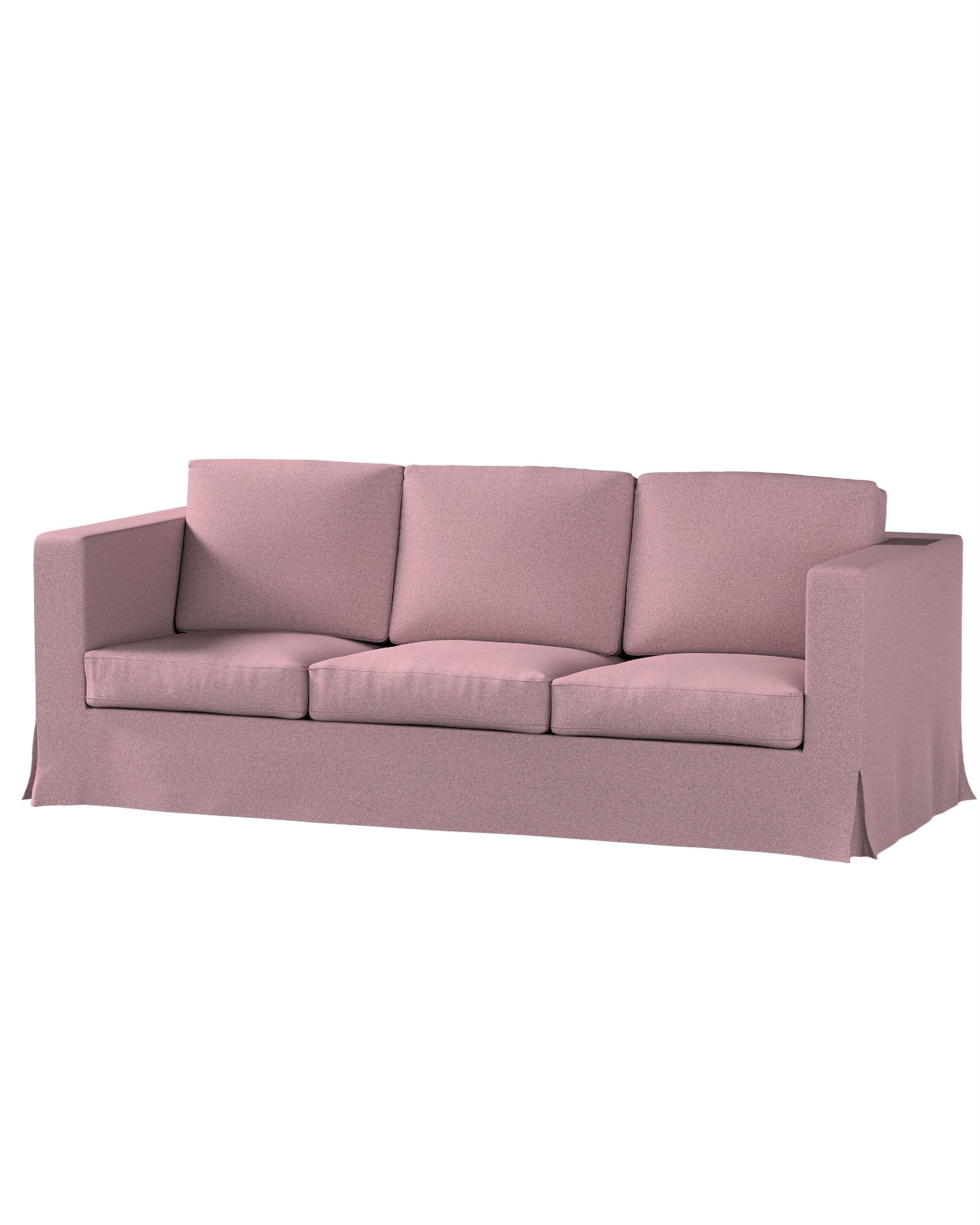 Bezug für Karlanda 3-Sitzer Sofa nicht ausklappbar, lang Farbe rosa Stoff strukturiert