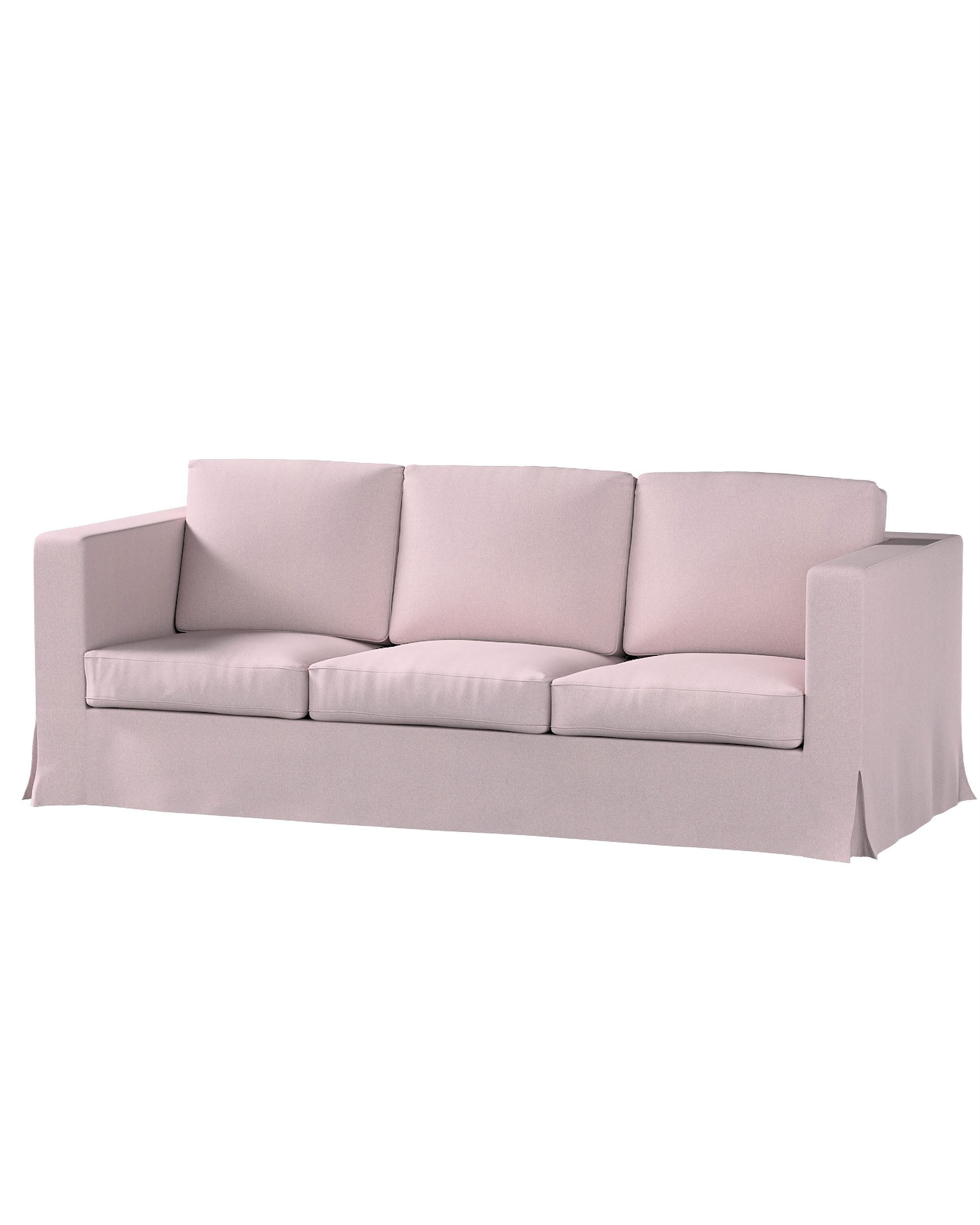Bezug für Karlanda 3-Sitzer Sofa nicht ausklappbar, lang Farbe rosa Stoff strukturiert
