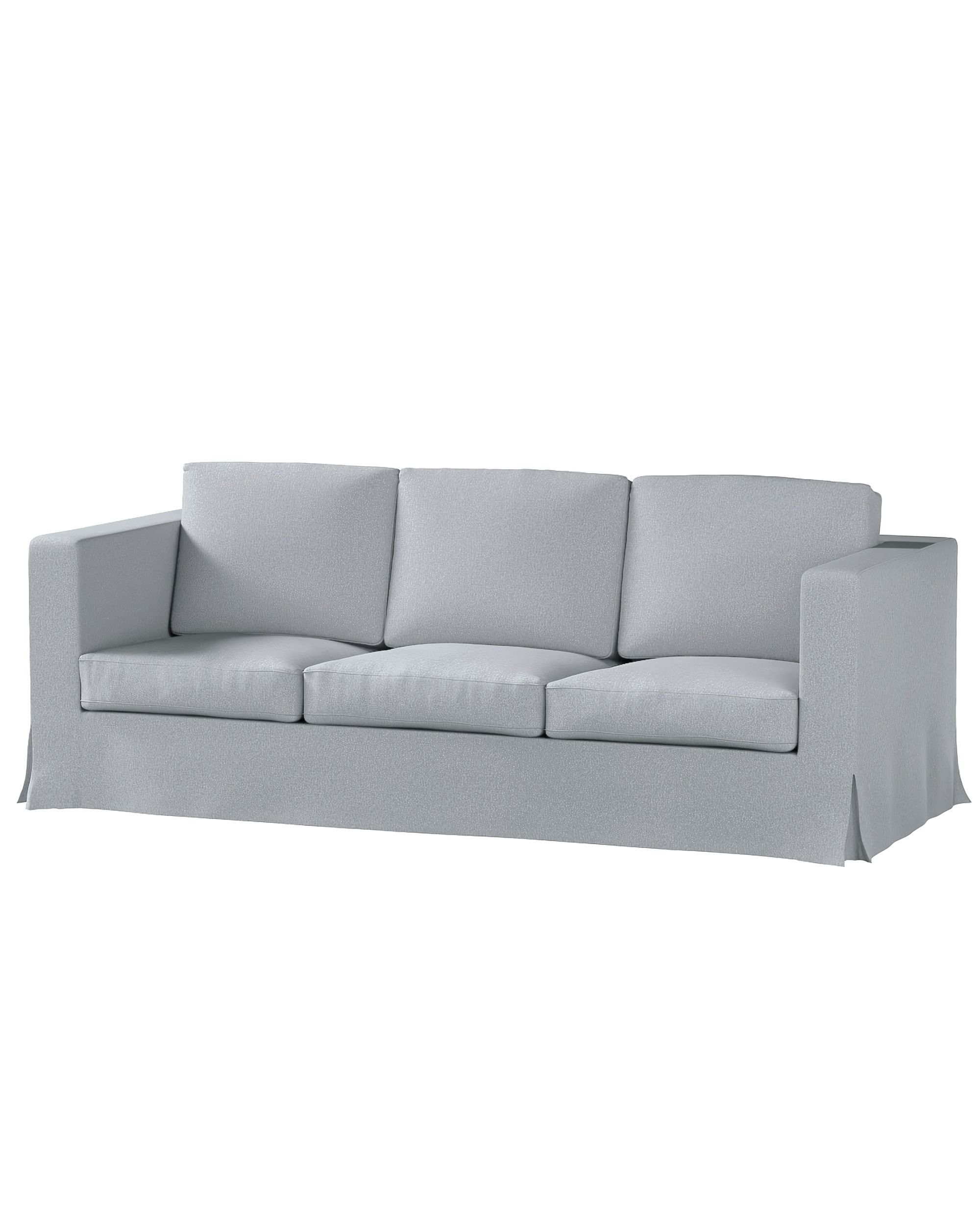 Bezug für Karlanda 3-Sitzer Sofa nicht ausklappbar, lang Farbe grau Stoff strukturiert