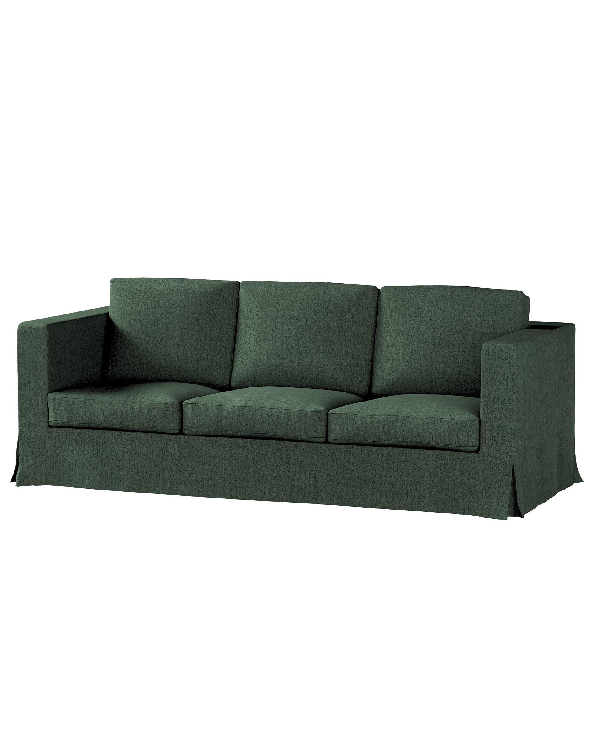 Bezug für Karlanda 3-Sitzer Sofa nicht ausklappbar, lang Farbe grün Stoff strukturiert