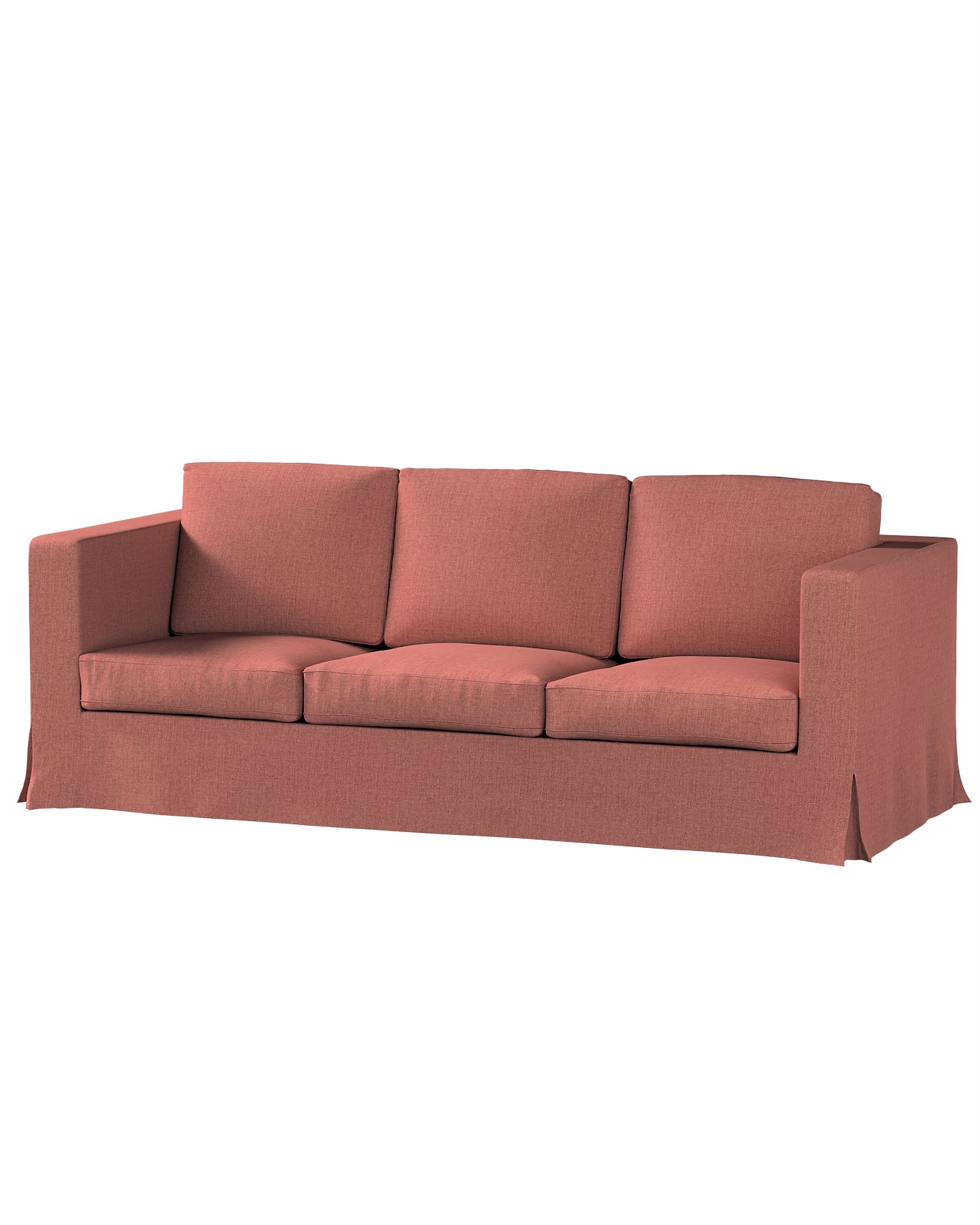 Bezug für Karlanda 3-Sitzer Sofa nicht ausklappbar, lang Farbe braun Stoff strukturiert