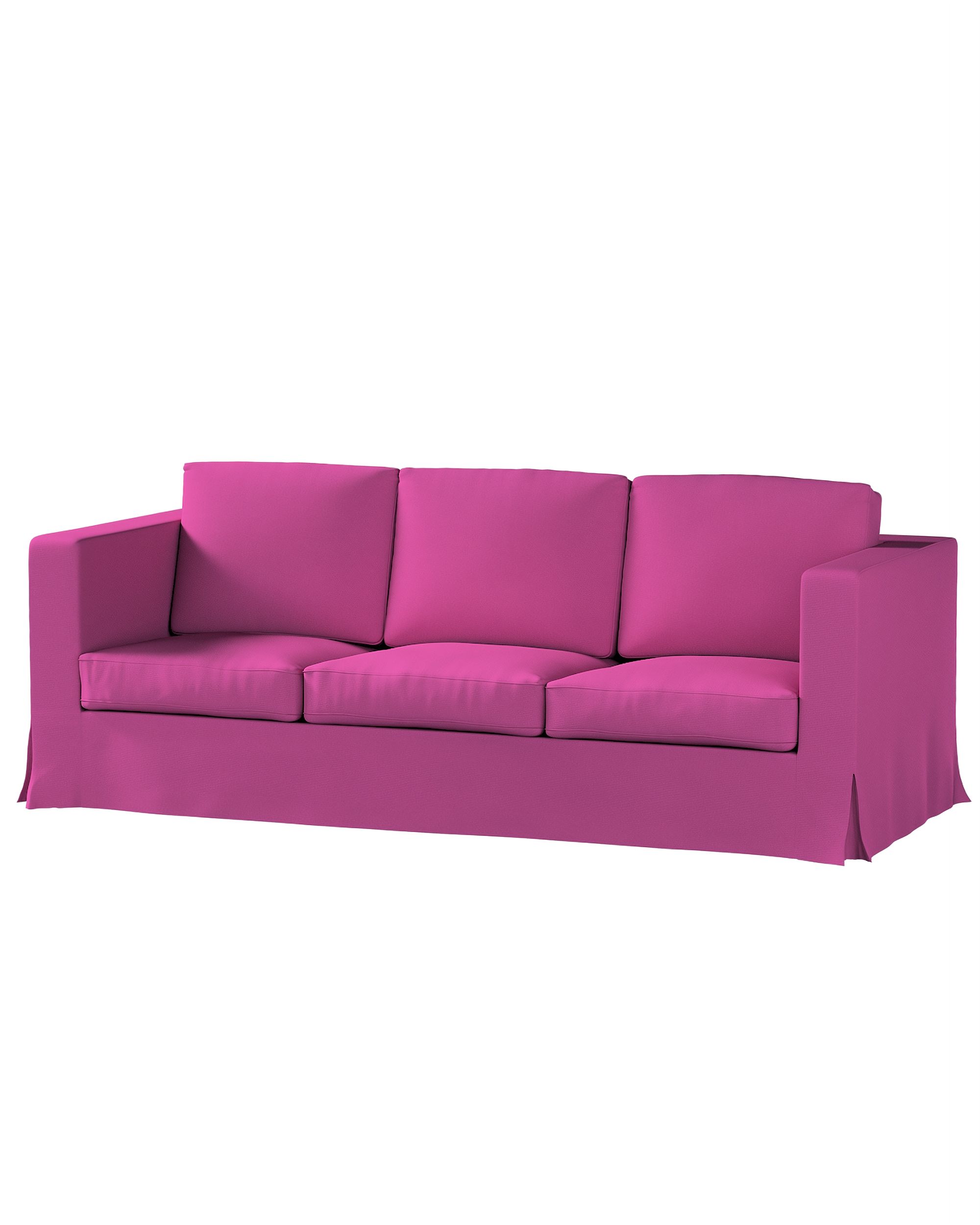Bezug für Karlanda 3-Sitzer Sofa nicht ausklappbar, lang Farbe rosa Stoff strukturiert
