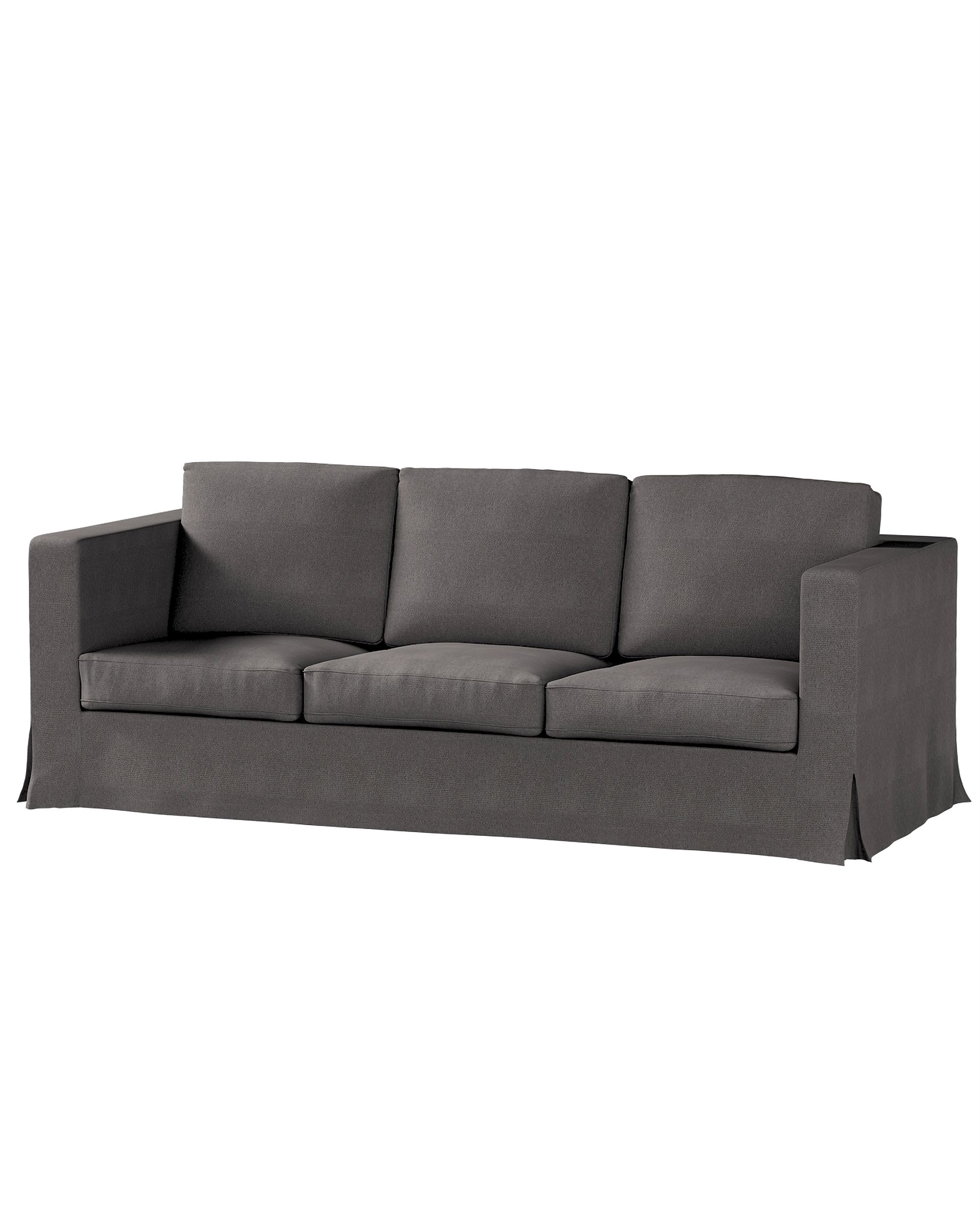Bezug für Karlanda 3-Sitzer Sofa nicht ausklappbar, lang Farbe grau Stoff strukturiert