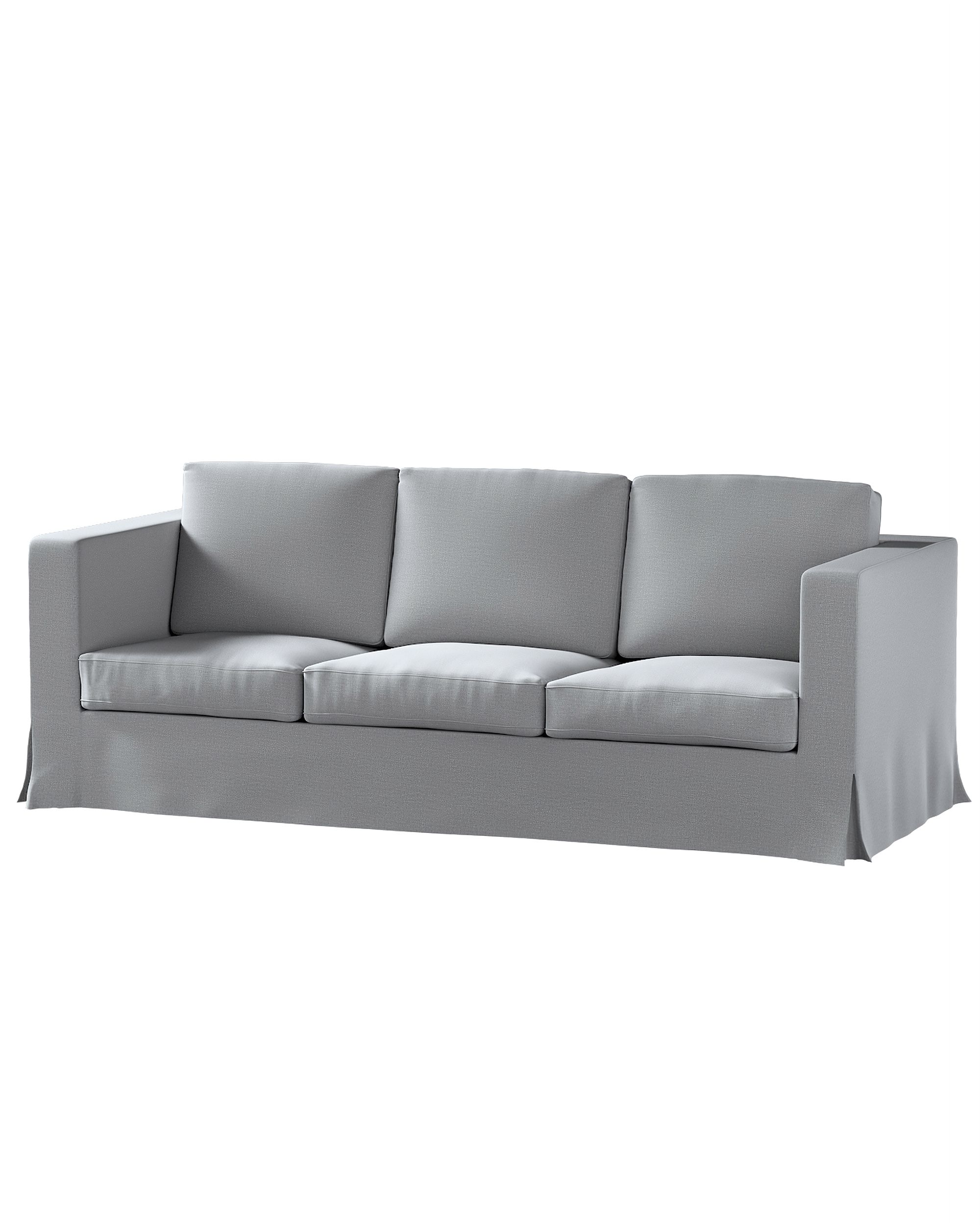 Bezug für Karlanda 3-Sitzer Sofa nicht ausklappbar, lang Farbe grau Stoff samt
