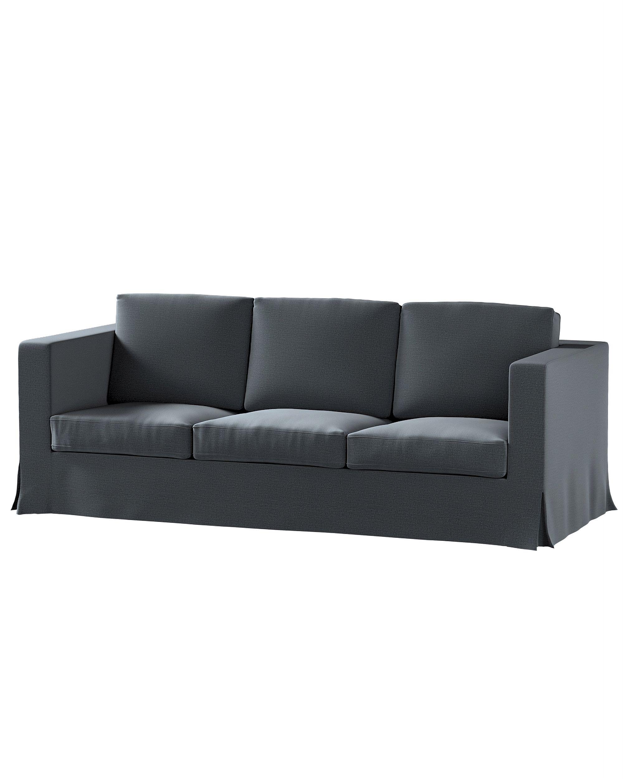Bezug für Karlanda 3-Sitzer Sofa nicht ausklappbar, lang Farbe grau Stoff samt