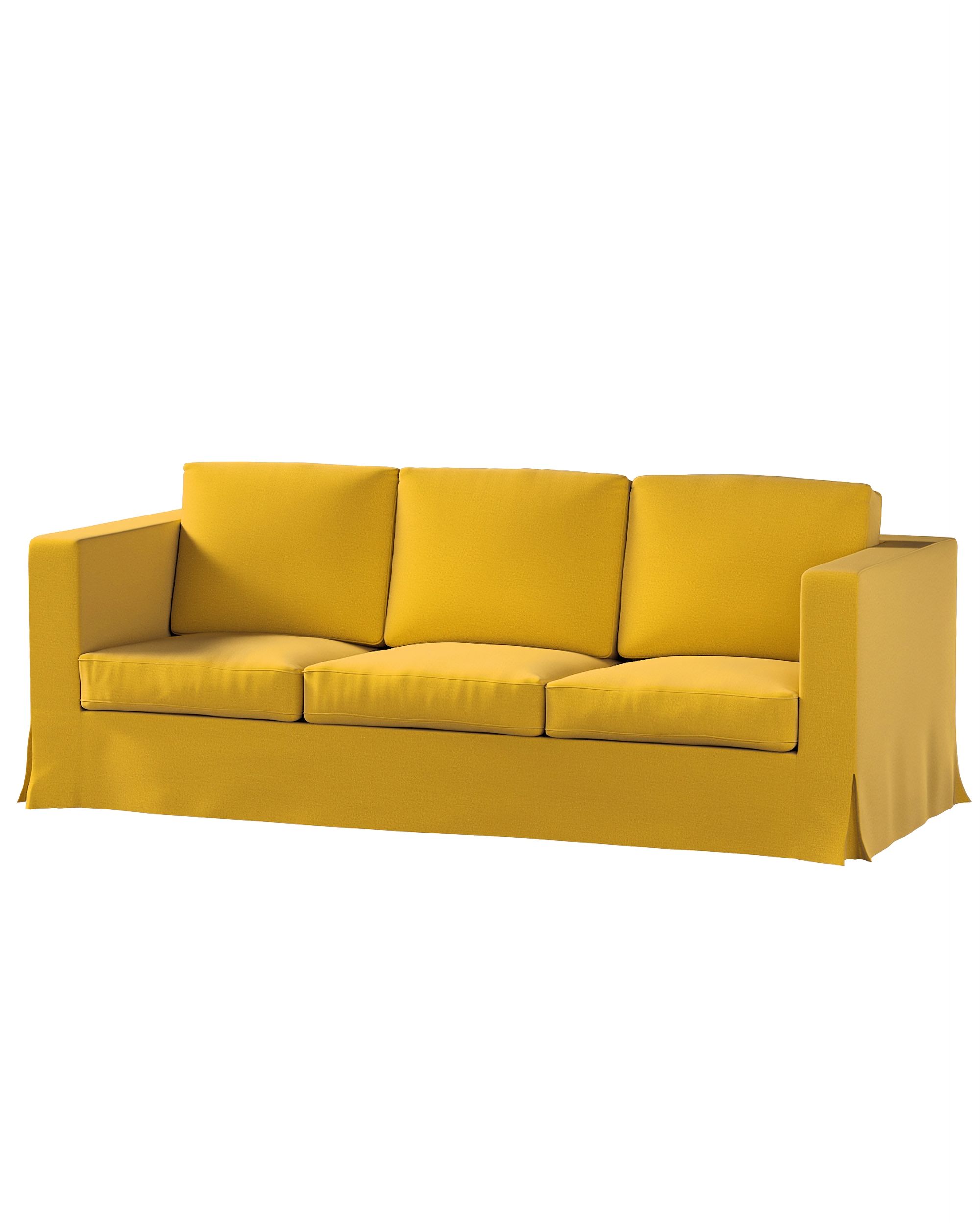 Bezug für Karlanda 3-Sitzer Sofa nicht ausklappbar, lang Farbe gelb Stoff samt