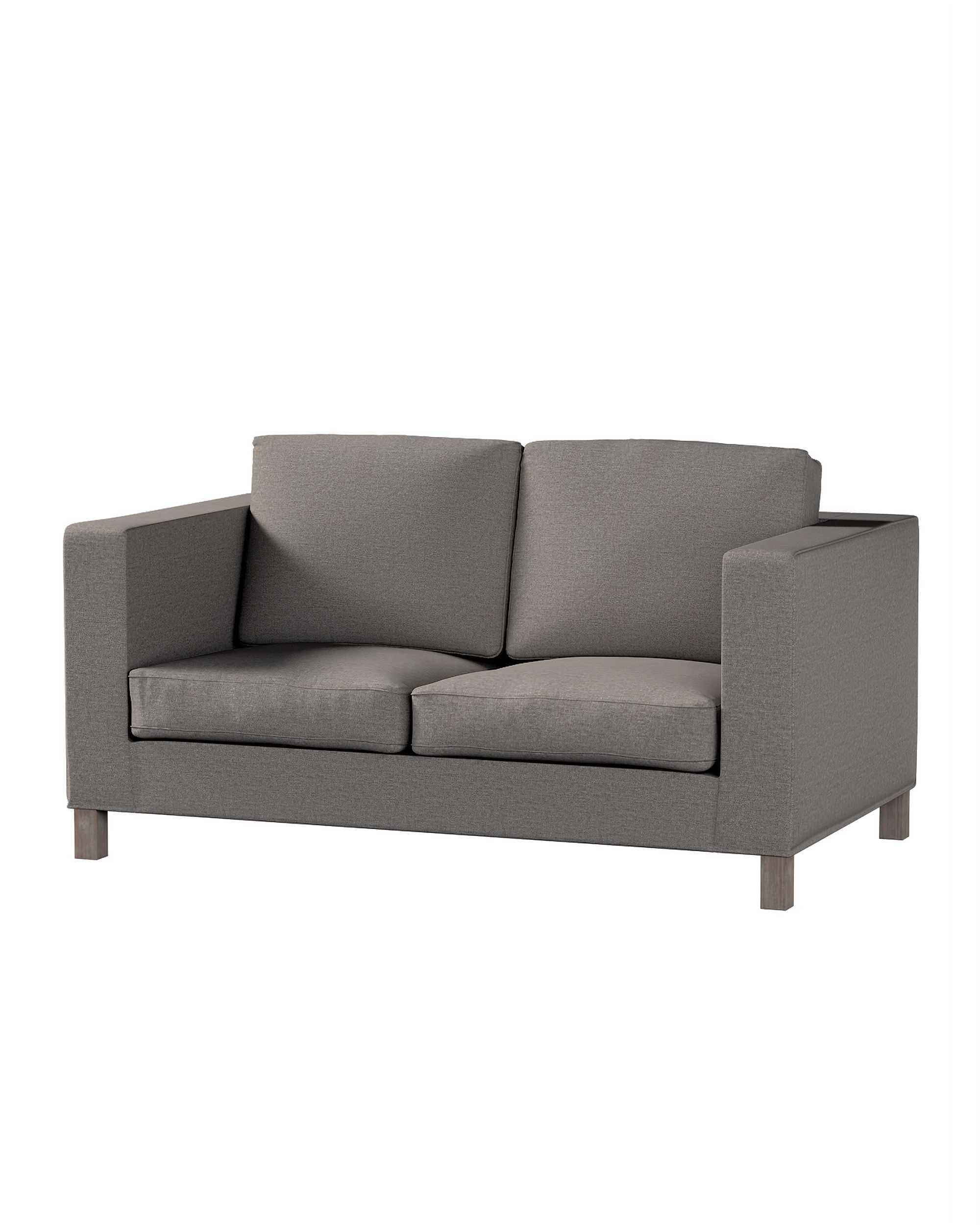 Bezug für Karlanda 2-Sitzer Sofa nicht ausklappbar, kurz Farbe grau Stoff strukturiert