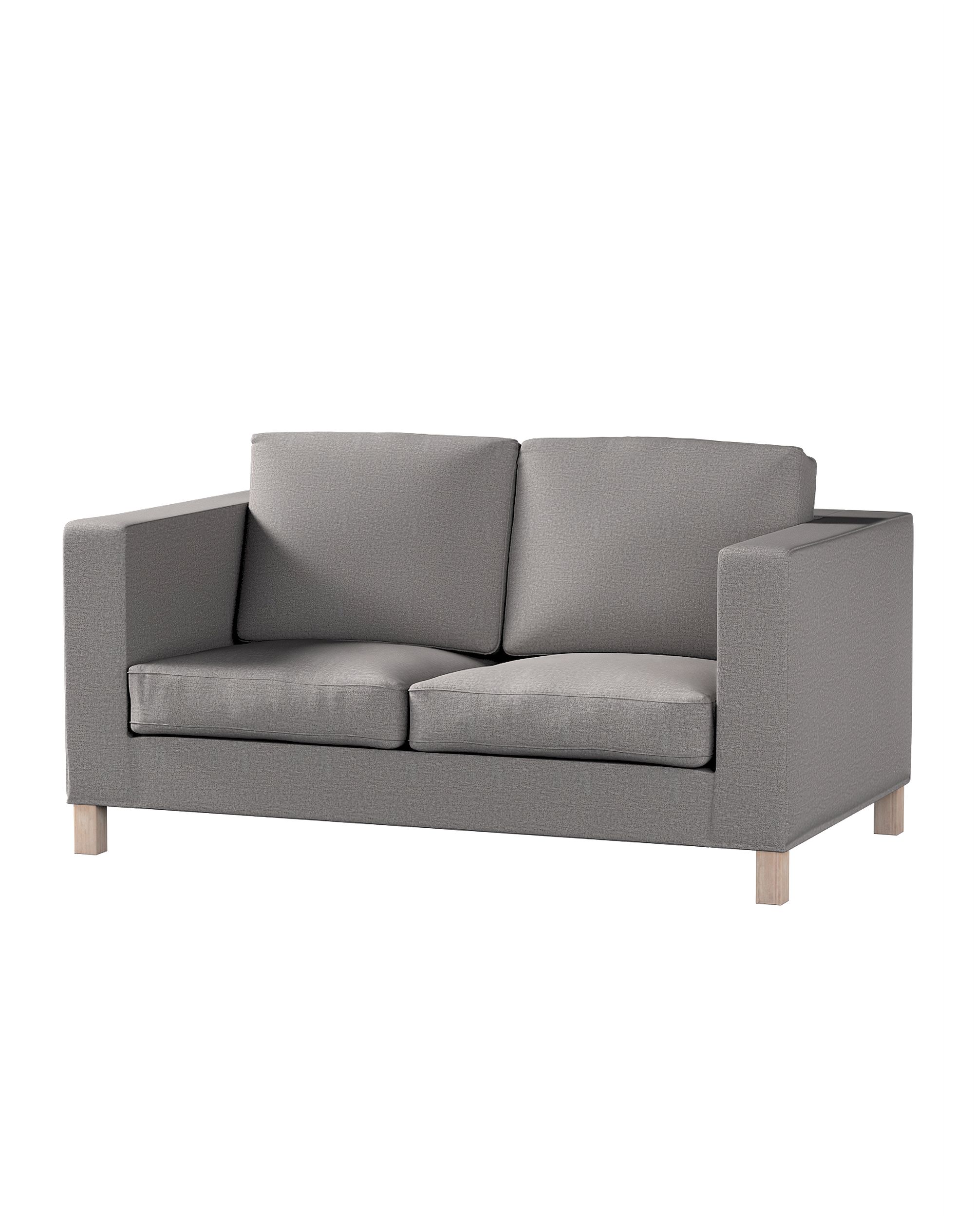 Bezug für Karlanda 2-Sitzer Sofa nicht ausklappbar, kurz Farbe grau Stoff strukturiert