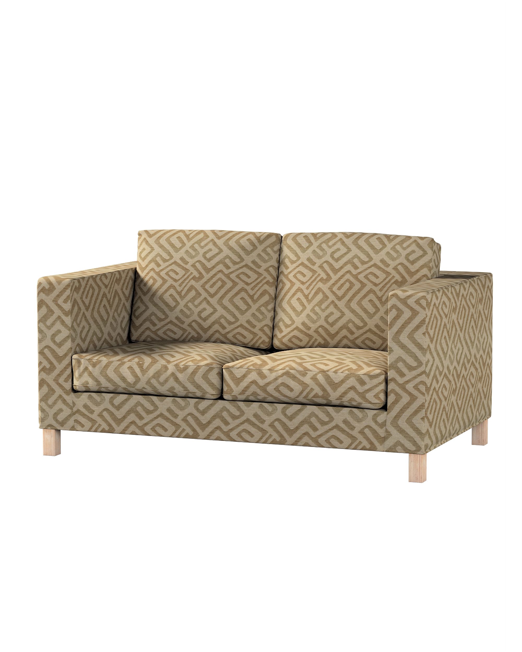 Bezug für Karlanda 2-Sitzer Sofa nicht ausklappbar, kurz Farbe beige Stoff strukturiert, gemustert
