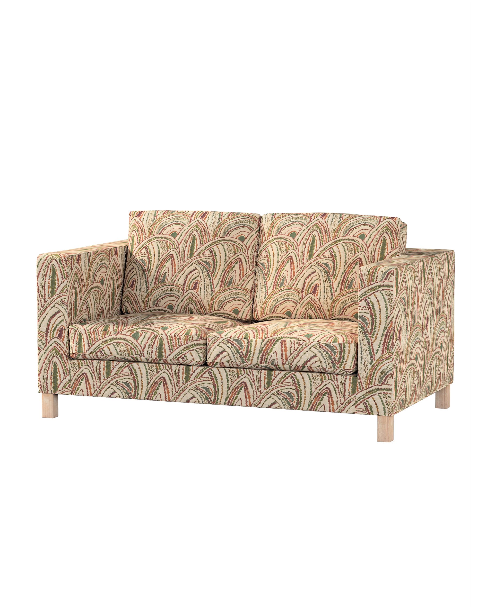 Bezug für Karlanda 2-Sitzer Sofa nicht ausklappbar, kurz Farbe bunt Stoff strukturiert, gemustert