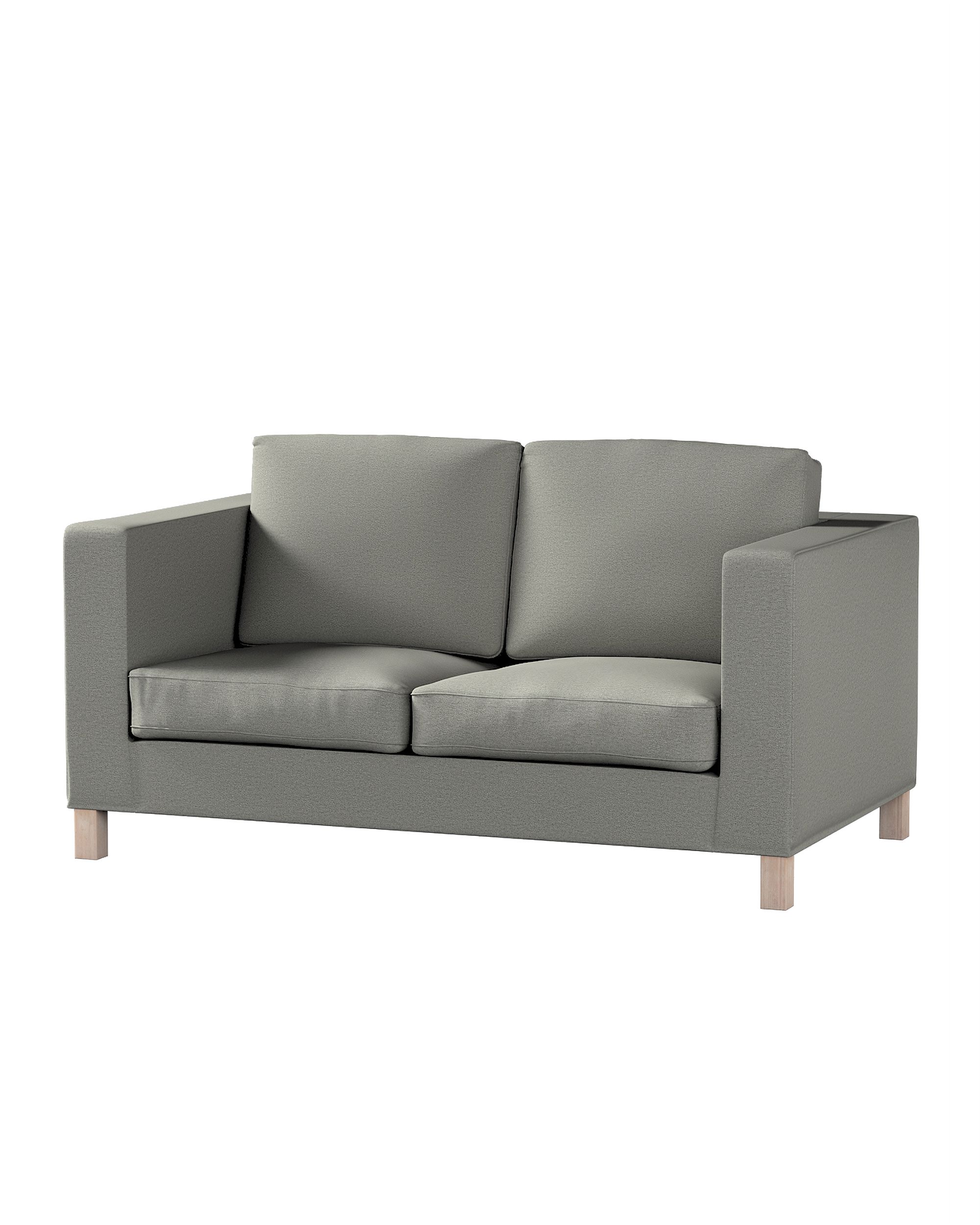 Bezug für Karlanda 2-Sitzer Sofa nicht ausklappbar, kurz Farbe grau Stoff strukturiert