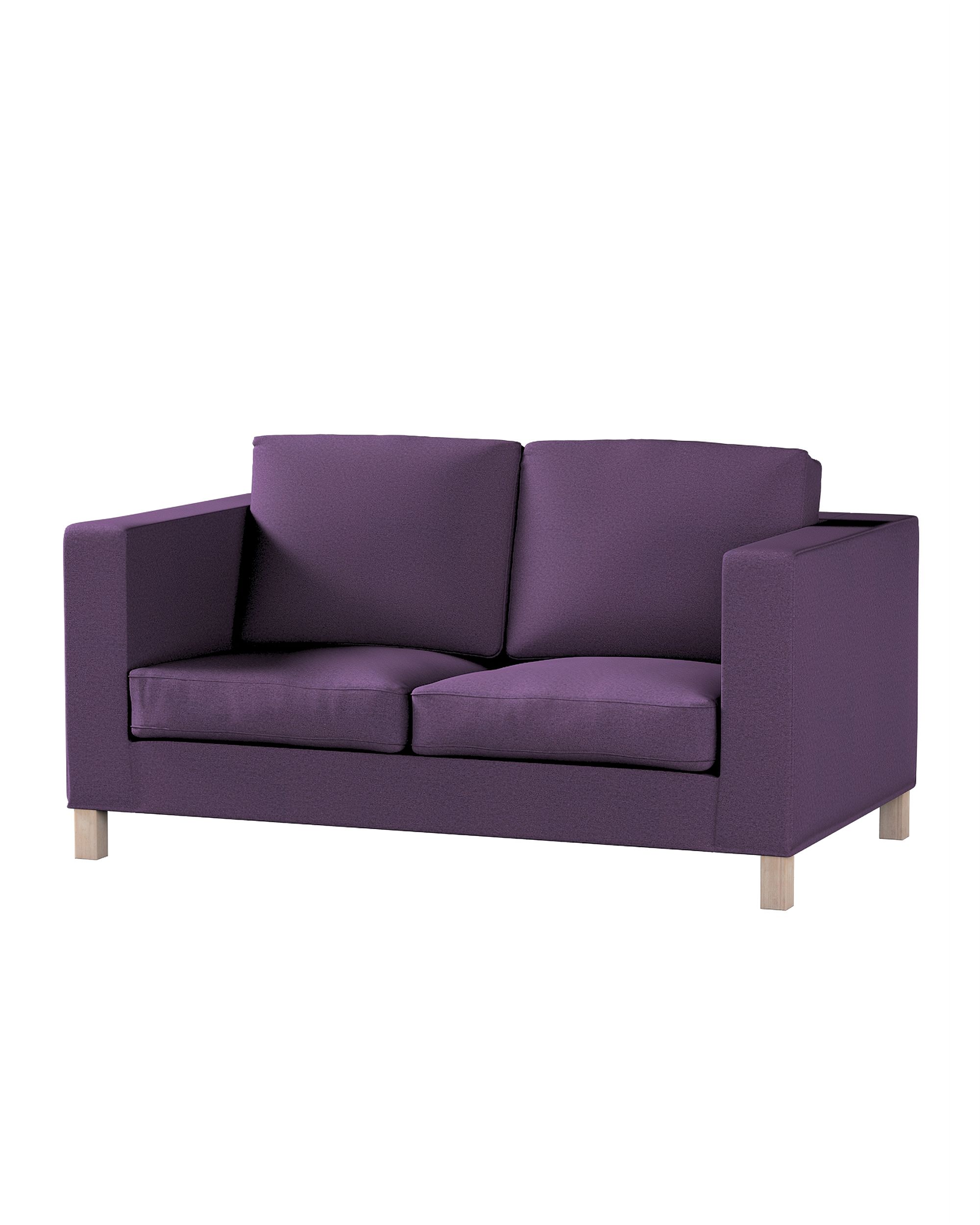 Bezug für Karlanda 2-Sitzer Sofa nicht ausklappbar, kurz Farbe violett Stoff strukturiert