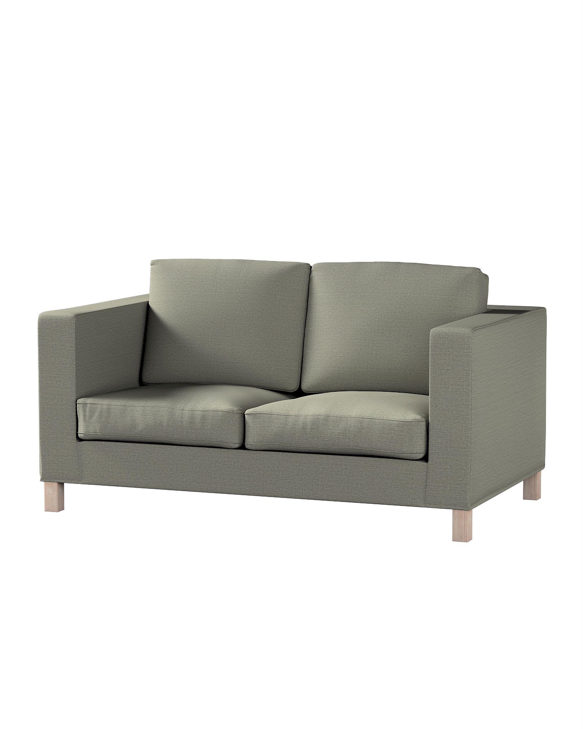 Bezug für Karlanda 2-Sitzer Sofa nicht ausklappbar, kurz Farbe grau Stoff strukturiert