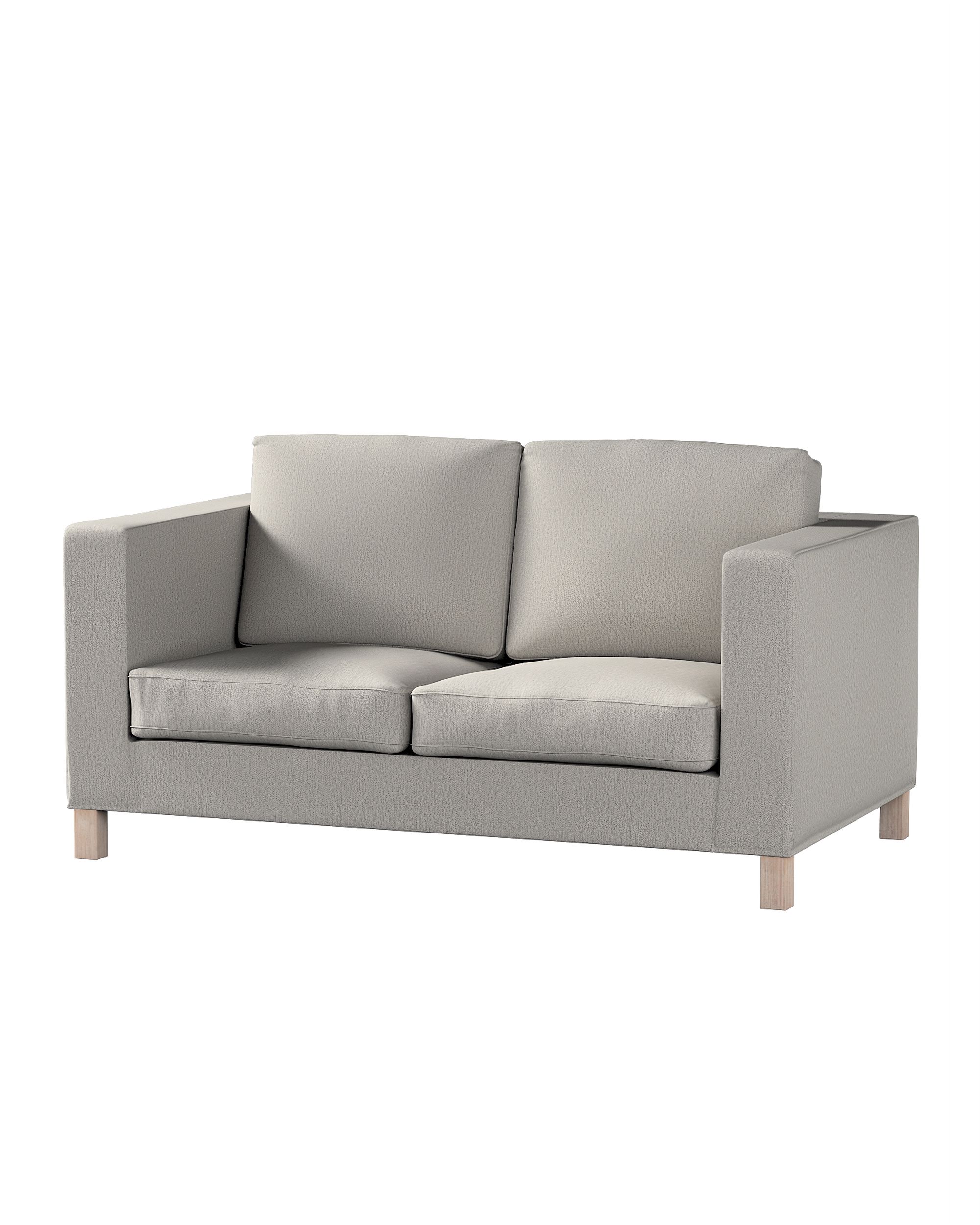 Bezug für Karlanda 2-Sitzer Sofa nicht ausklappbar, kurz Farbe grau Stoff strukturiert