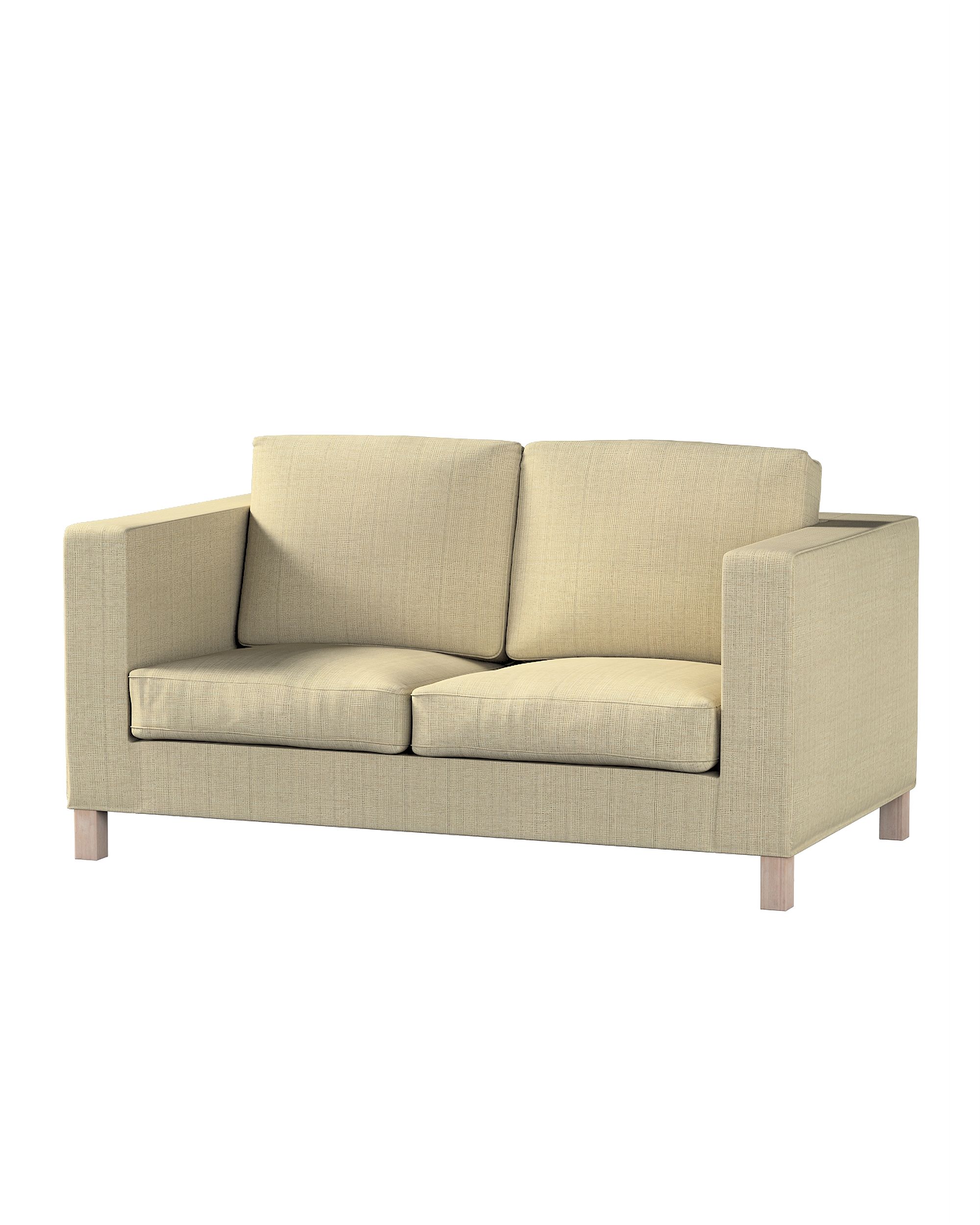 Bezug für Karlanda 2-Sitzer Sofa nicht ausklappbar, kurz Farbe beige Stoff strukturiert