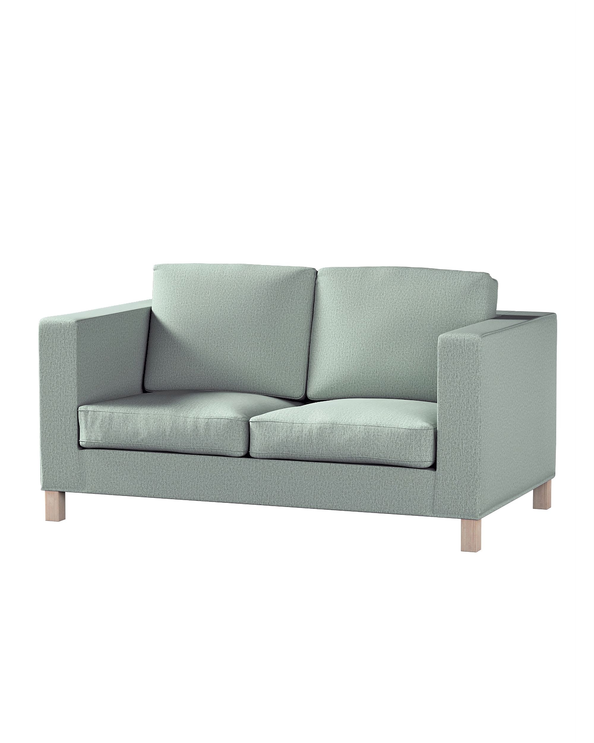 Bezug für Karlanda 2-Sitzer Sofa nicht ausklappbar, kurz Farbe grün Stoff strukturiert