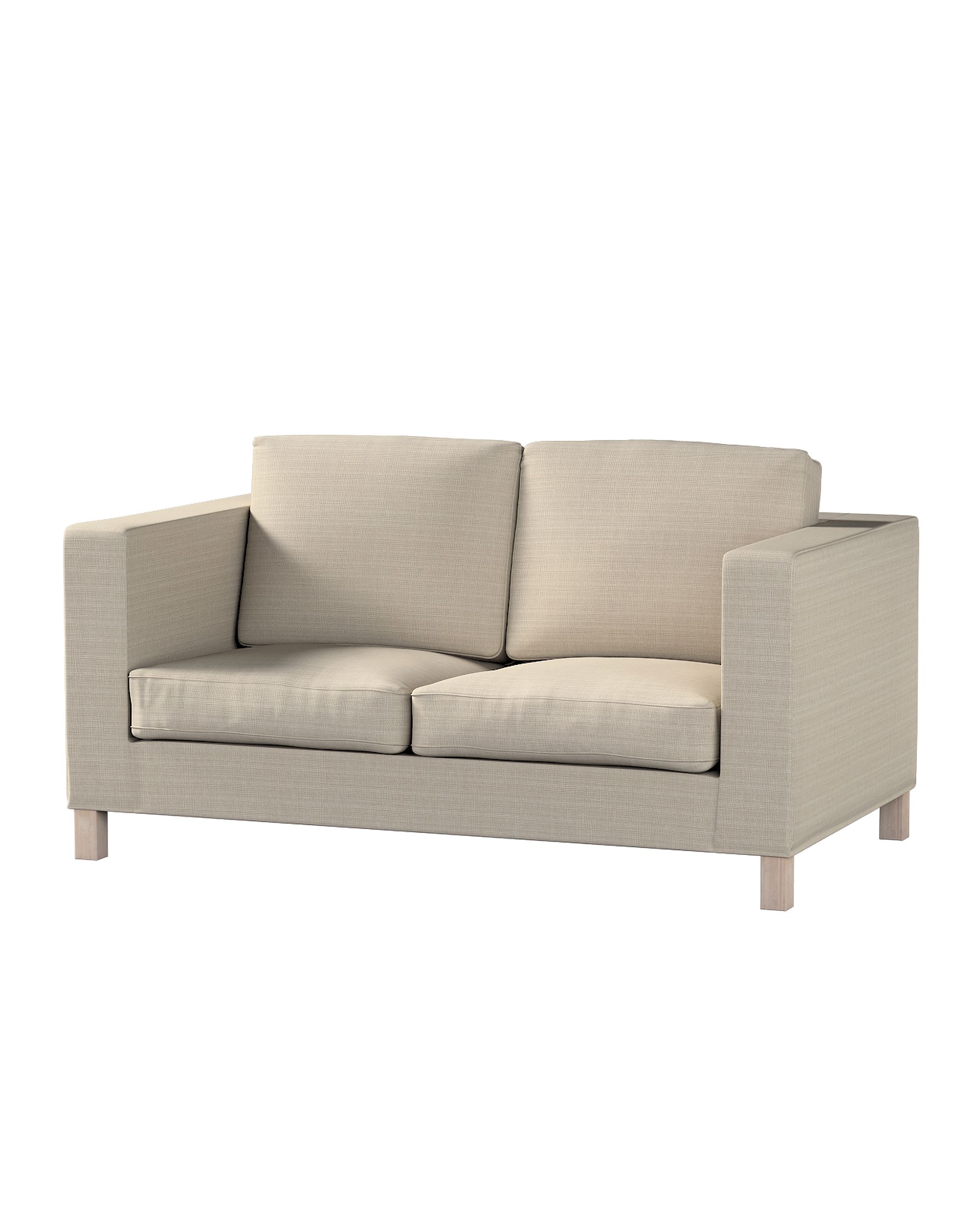 Bezug für Karlanda 2-Sitzer Sofa nicht ausklappbar, kurz Farbe beige Stoff strukturiert