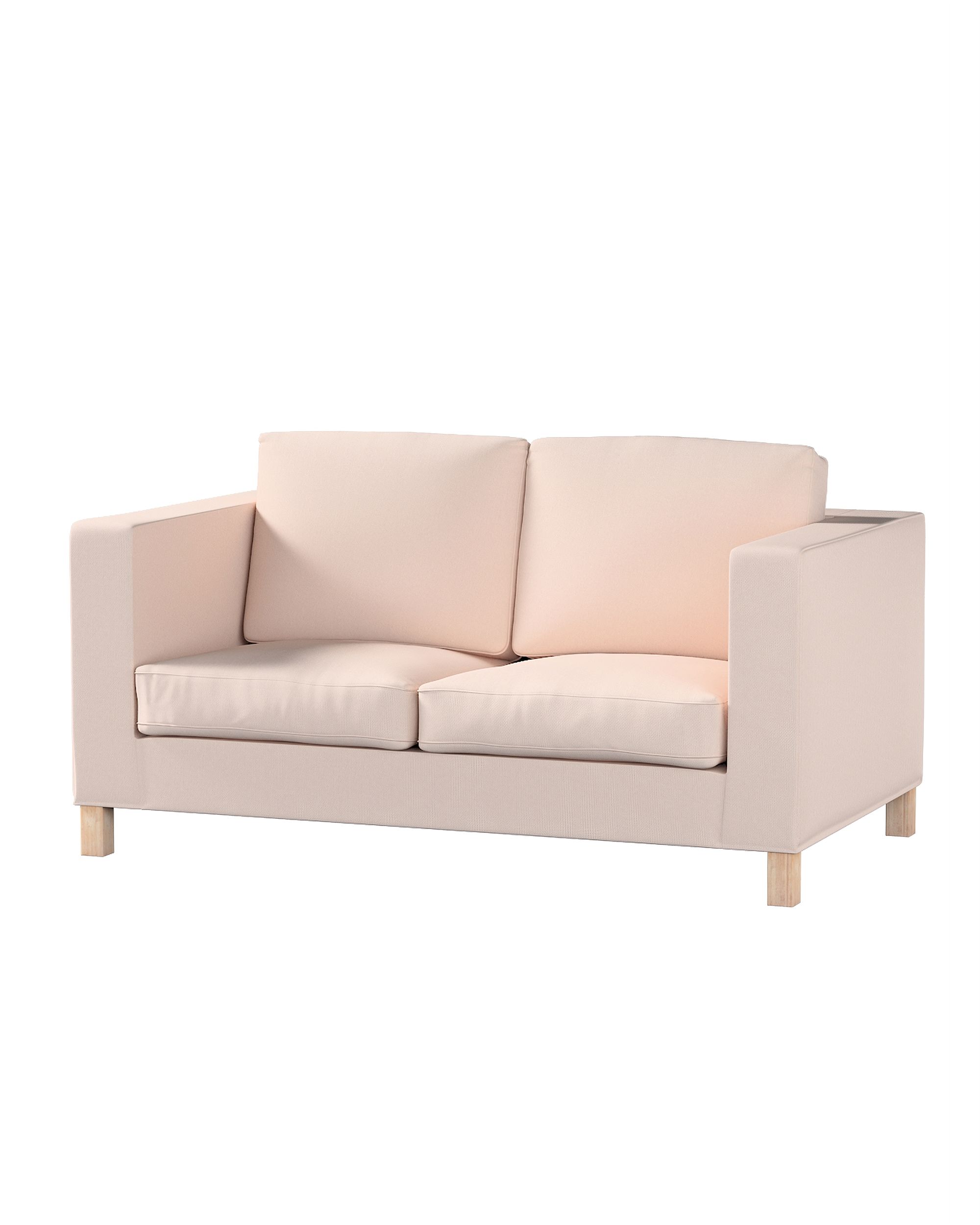 Bezug für Karlanda 2-Sitzer Sofa nicht ausklappbar, kurz Farbe rosa Stoff strukturiert