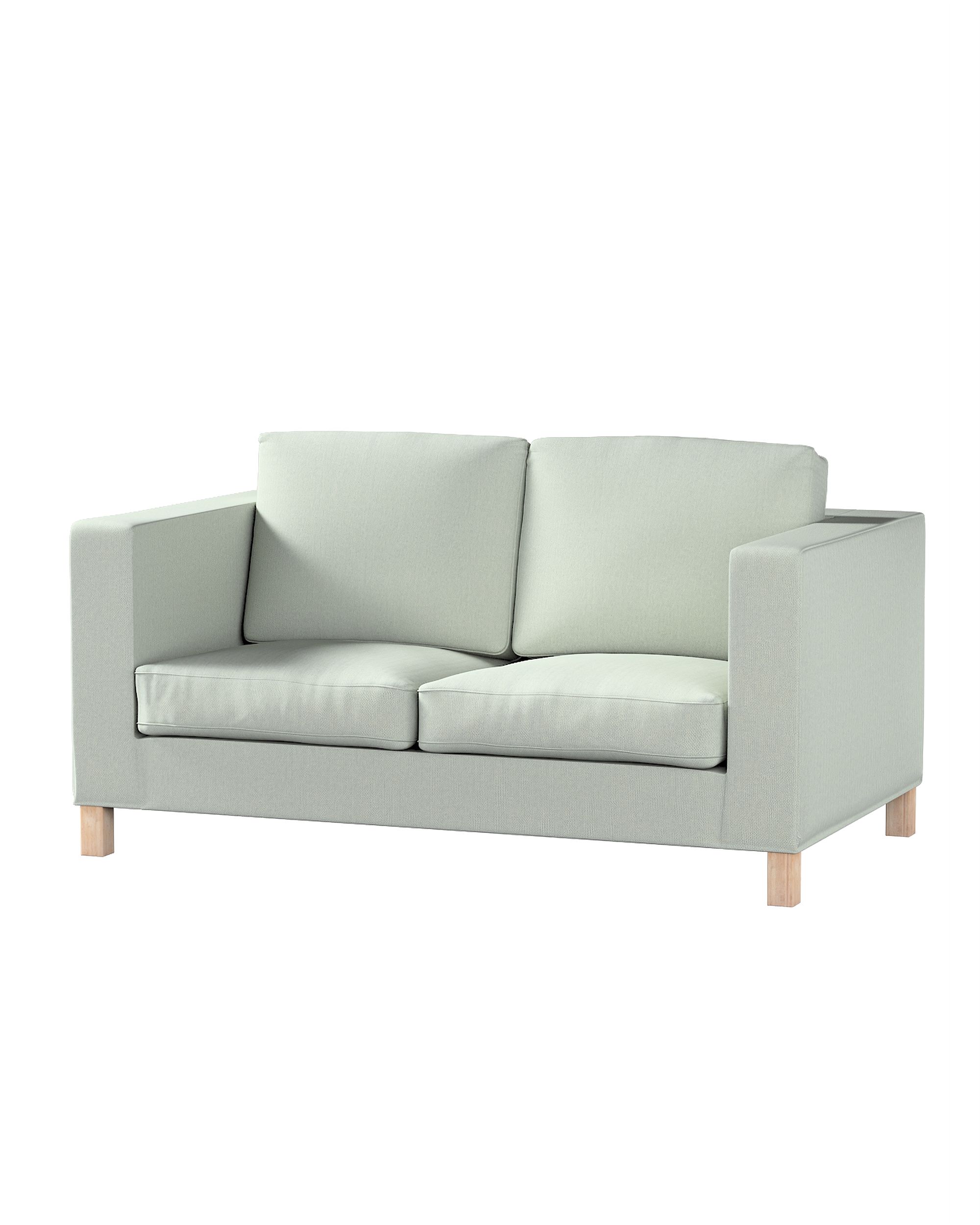 Bezug für Karlanda 2-Sitzer Sofa nicht ausklappbar, kurz Farbe blau Stoff strukturiert