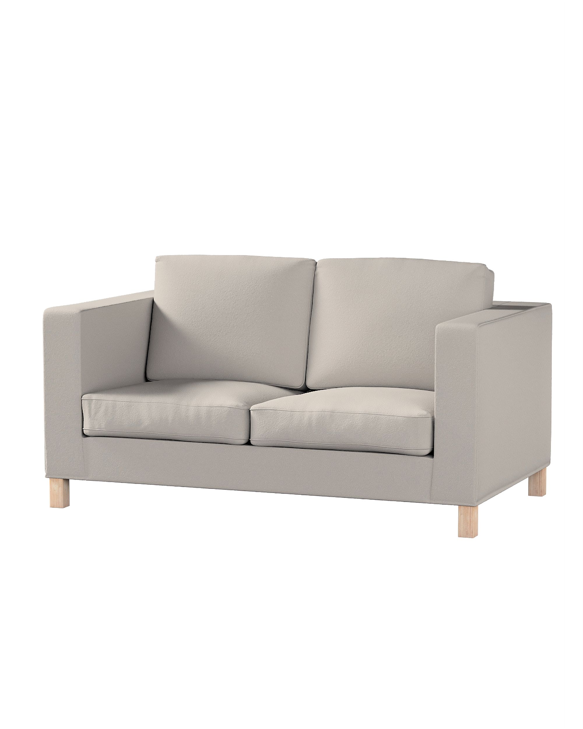 Bezug für Karlanda 2-Sitzer Sofa nicht ausklappbar, kurz Farbe beige Stoff strukturiert