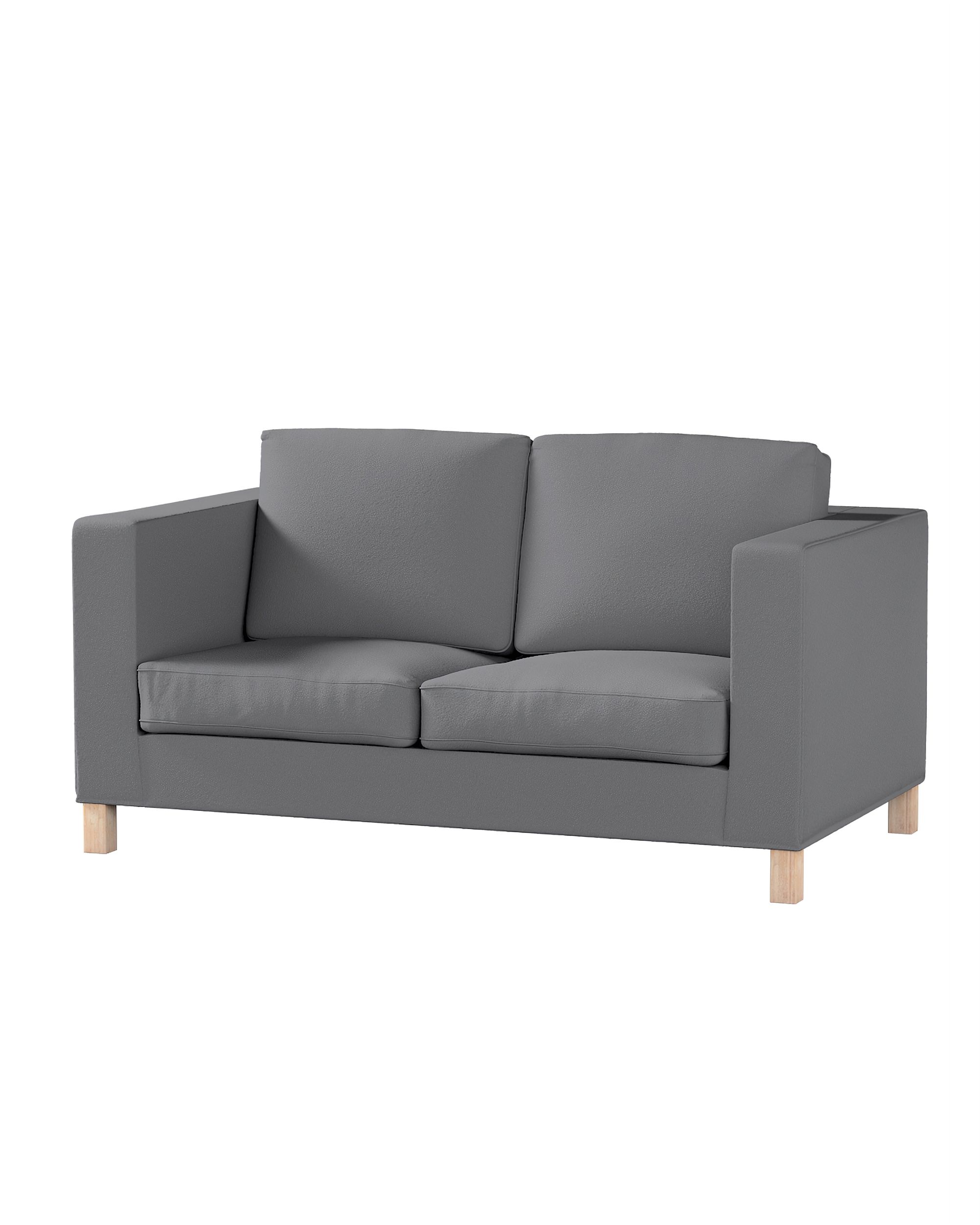 Bezug für Karlanda 2-Sitzer Sofa nicht ausklappbar, kurz Farbe grau Stoff strukturiert