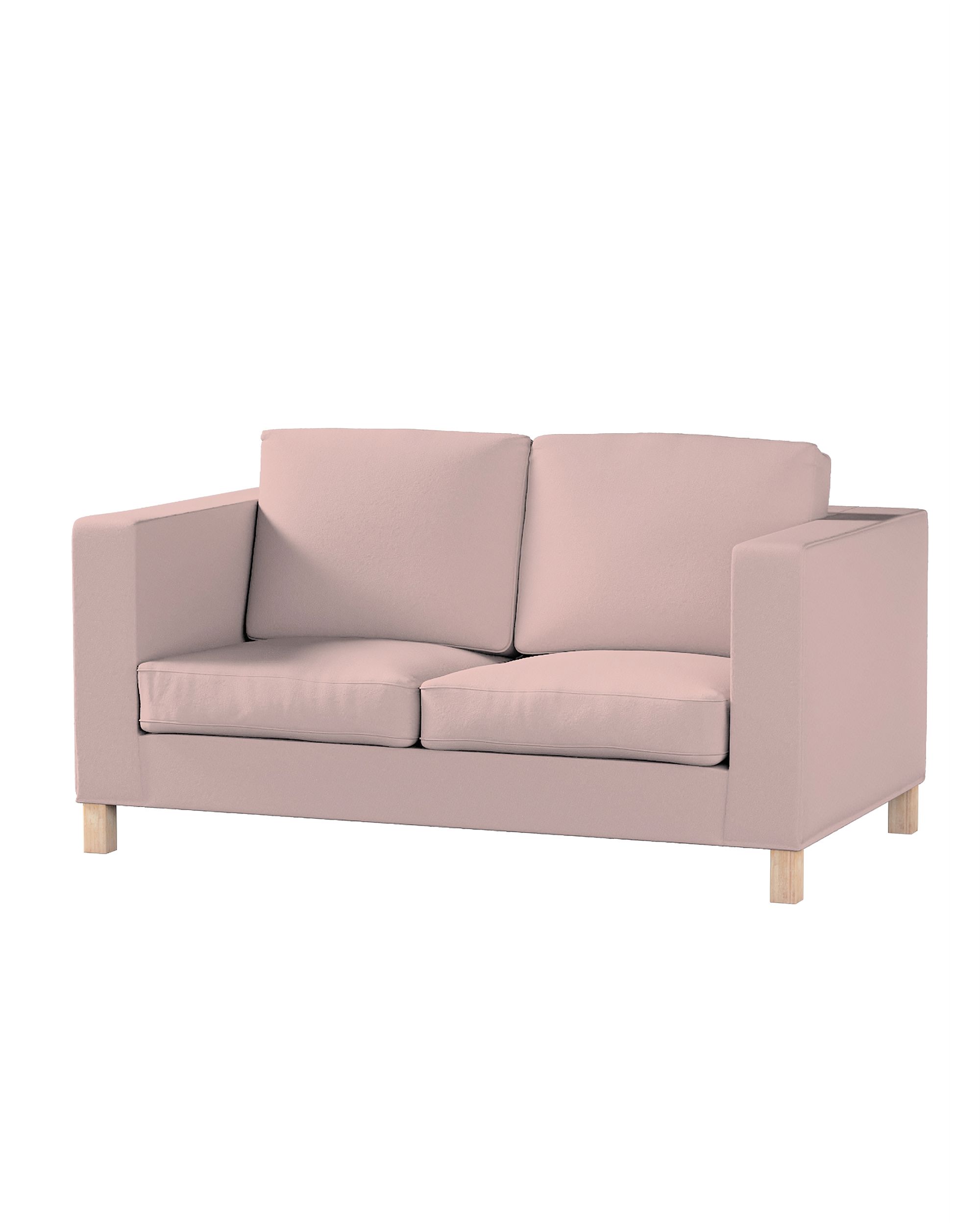 Bezug für Karlanda 2-Sitzer Sofa nicht ausklappbar, kurz Farbe rosa Stoff strukturiert