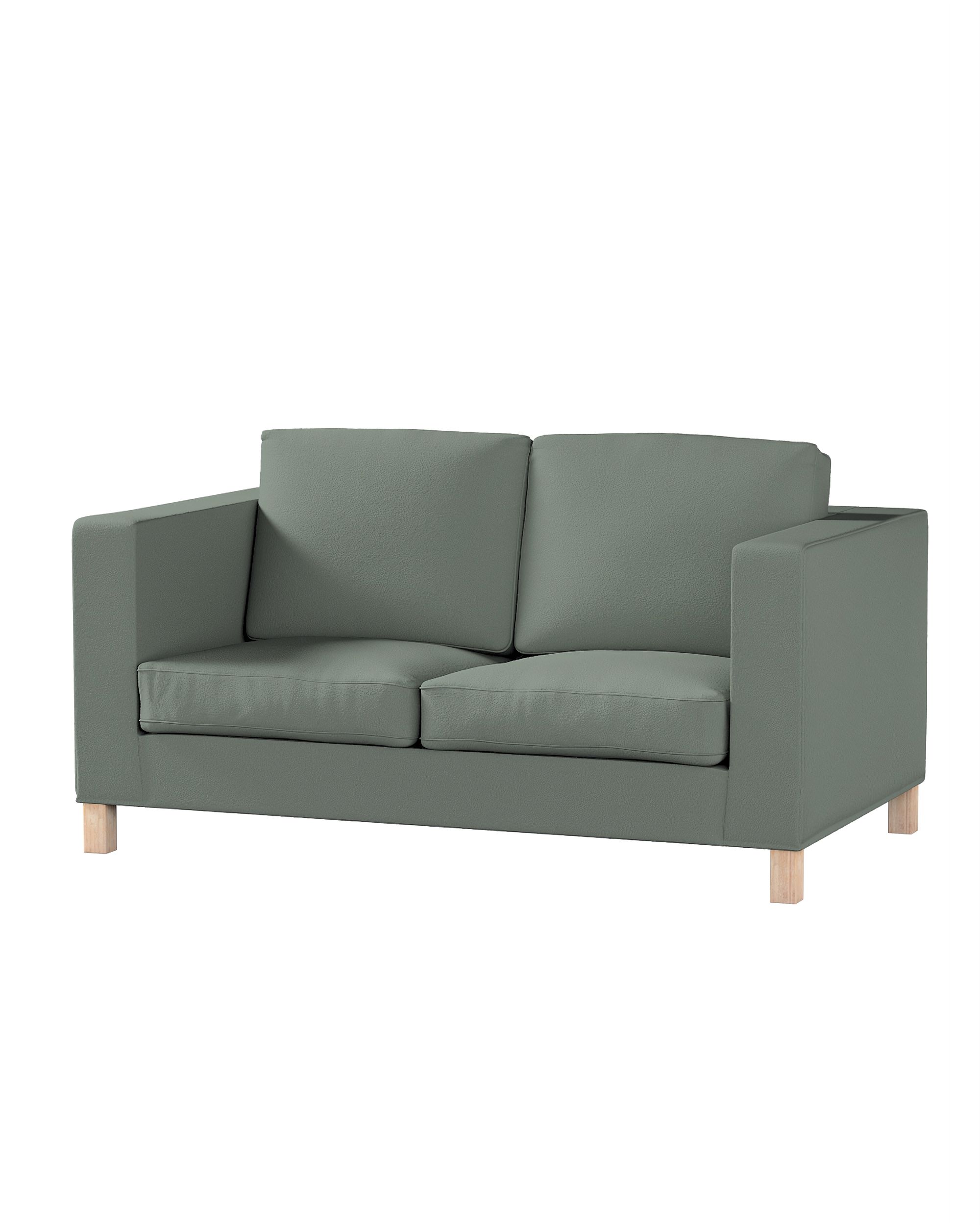 Bezug für Karlanda 2-Sitzer Sofa nicht ausklappbar, kurz Farbe grün Stoff strukturiert