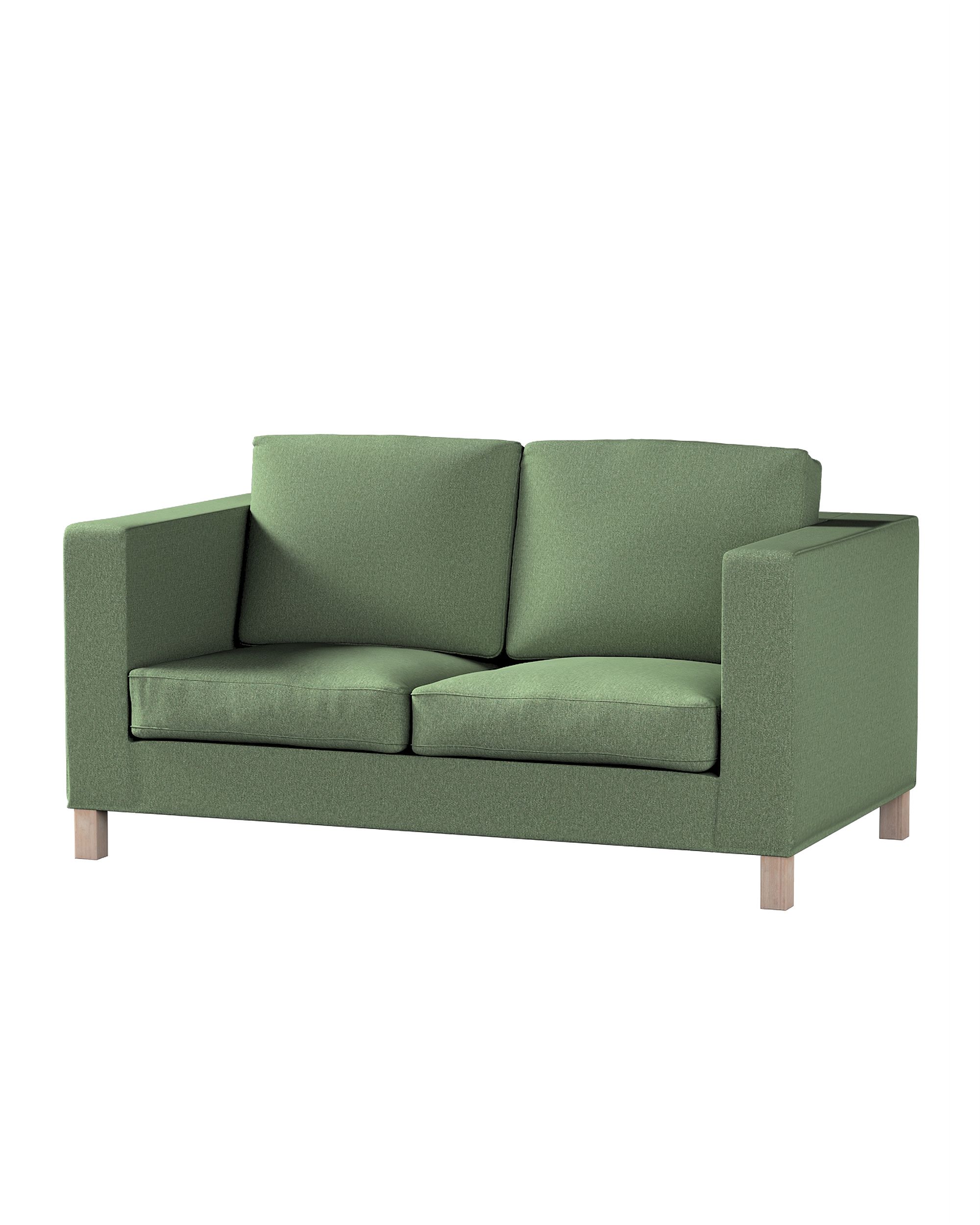 Bezug für Karlanda 2-Sitzer Sofa nicht ausklappbar, kurz Farbe grün Stoff strukturiert
