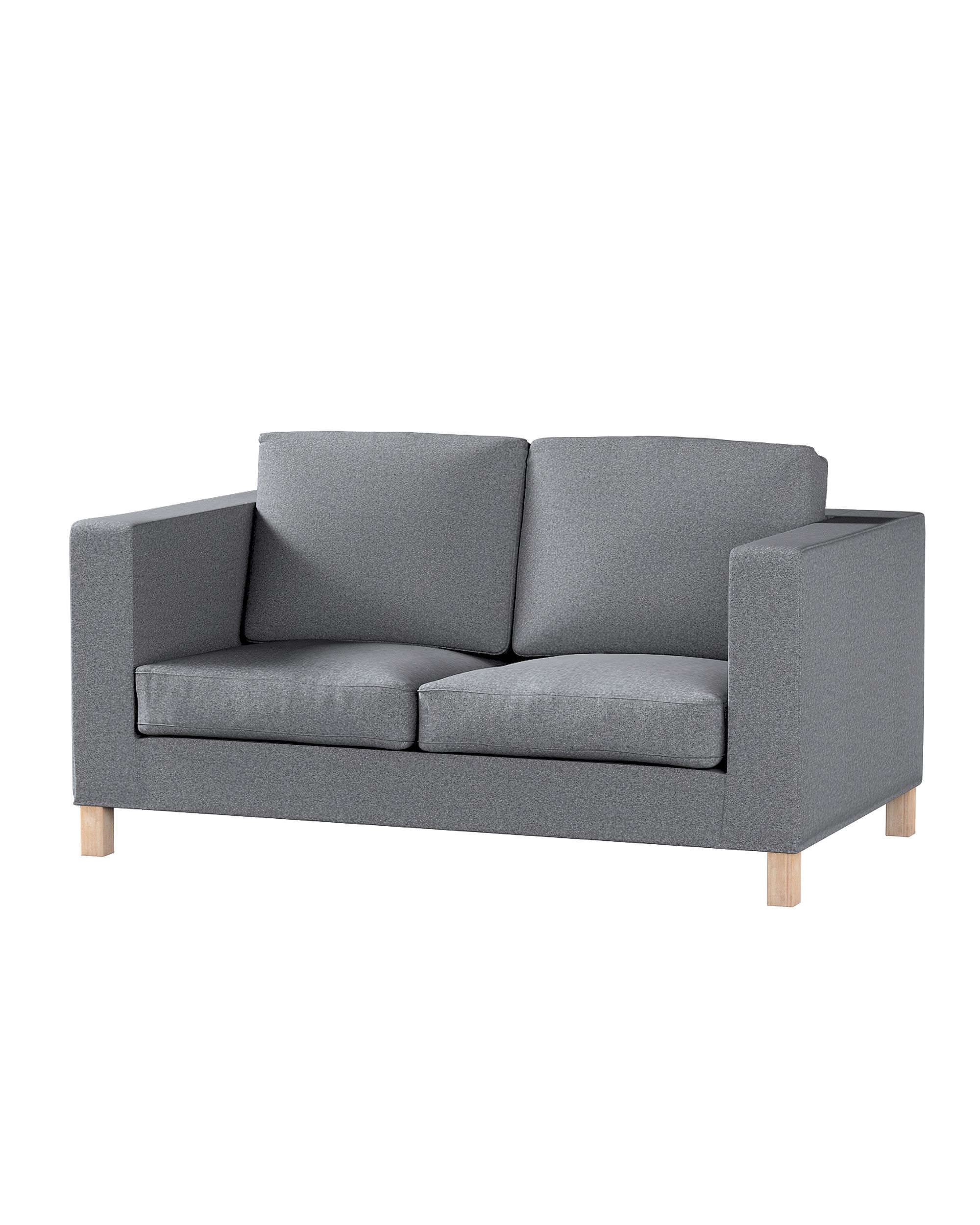 Bezug für Karlanda 2-Sitzer Sofa nicht ausklappbar, kurz Farbe grau Stoff strukturiert