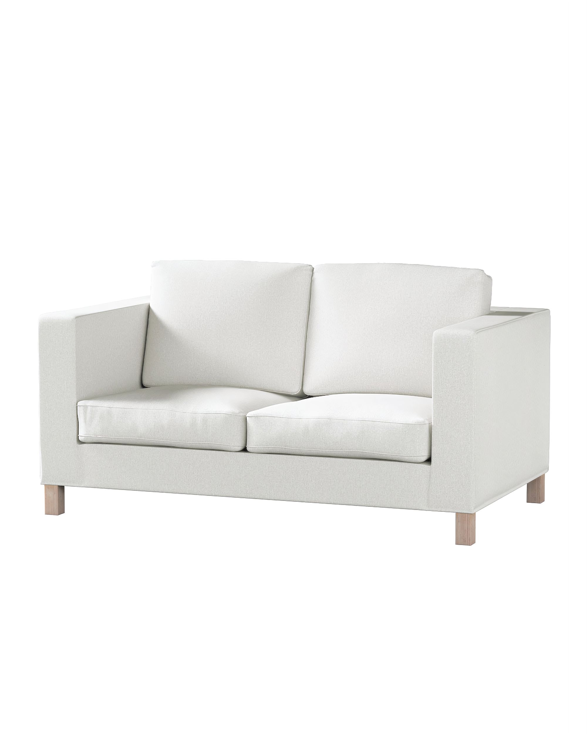 Bezug für Karlanda 2-Sitzer Sofa nicht ausklappbar, kurz Farbe creme Stoff strukturiert