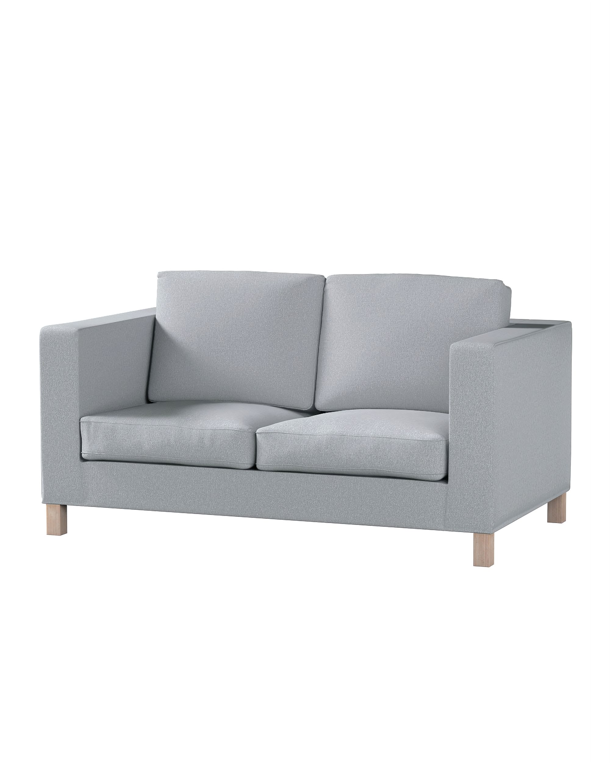 Bezug für Karlanda 2-Sitzer Sofa nicht ausklappbar, kurz Farbe grau Stoff strukturiert