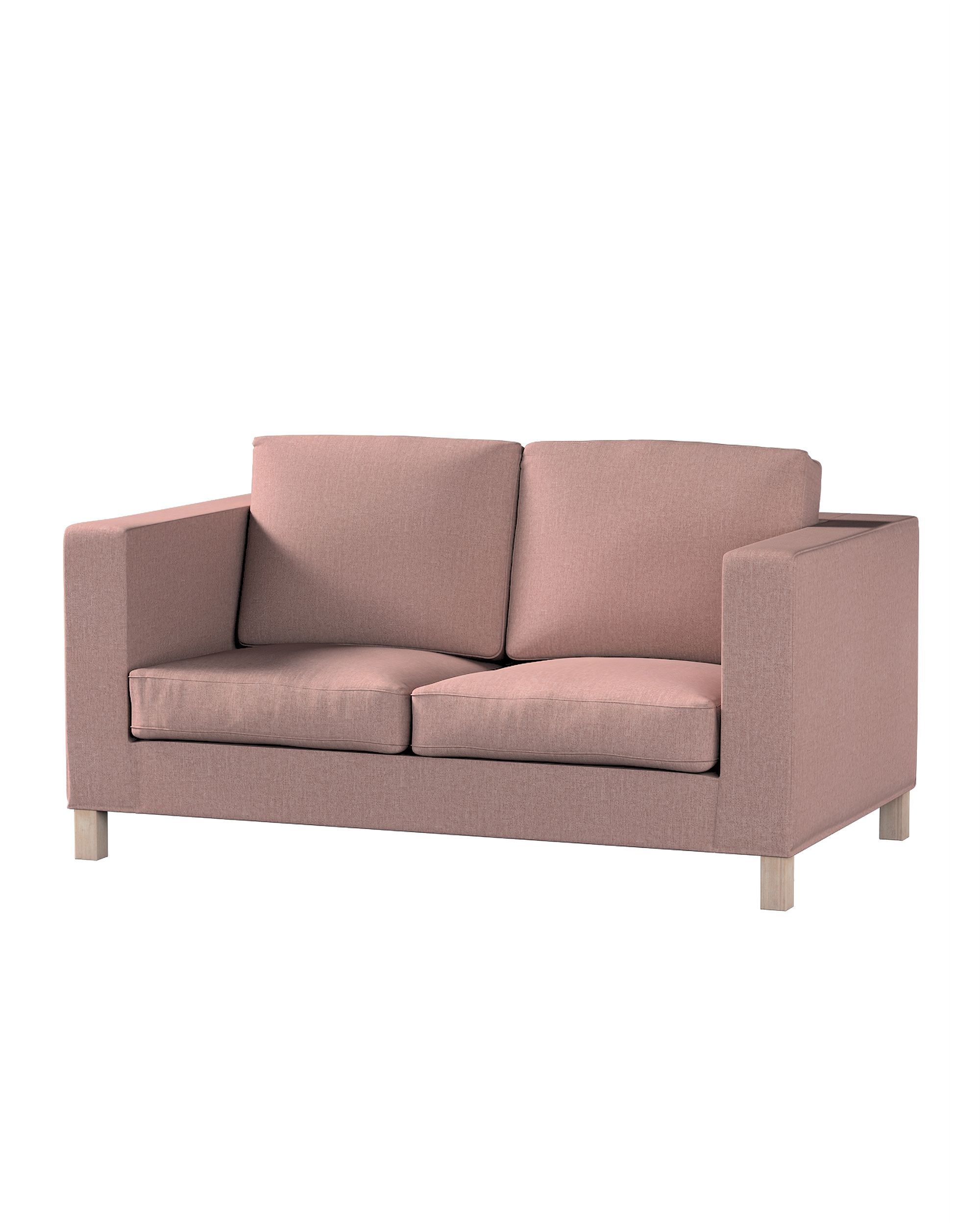 Bezug für Karlanda 2-Sitzer Sofa nicht ausklappbar, kurz Farbe rosa Stoff strukturiert