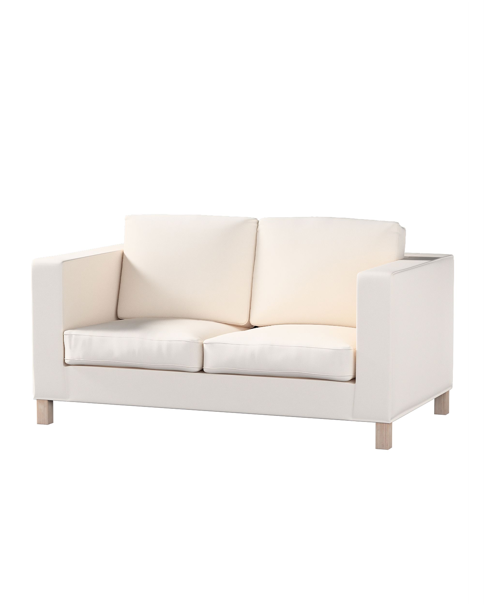 Bezug für Karlanda 2-Sitzer Sofa nicht ausklappbar, kurz Farbe beige Stoff strukturiert