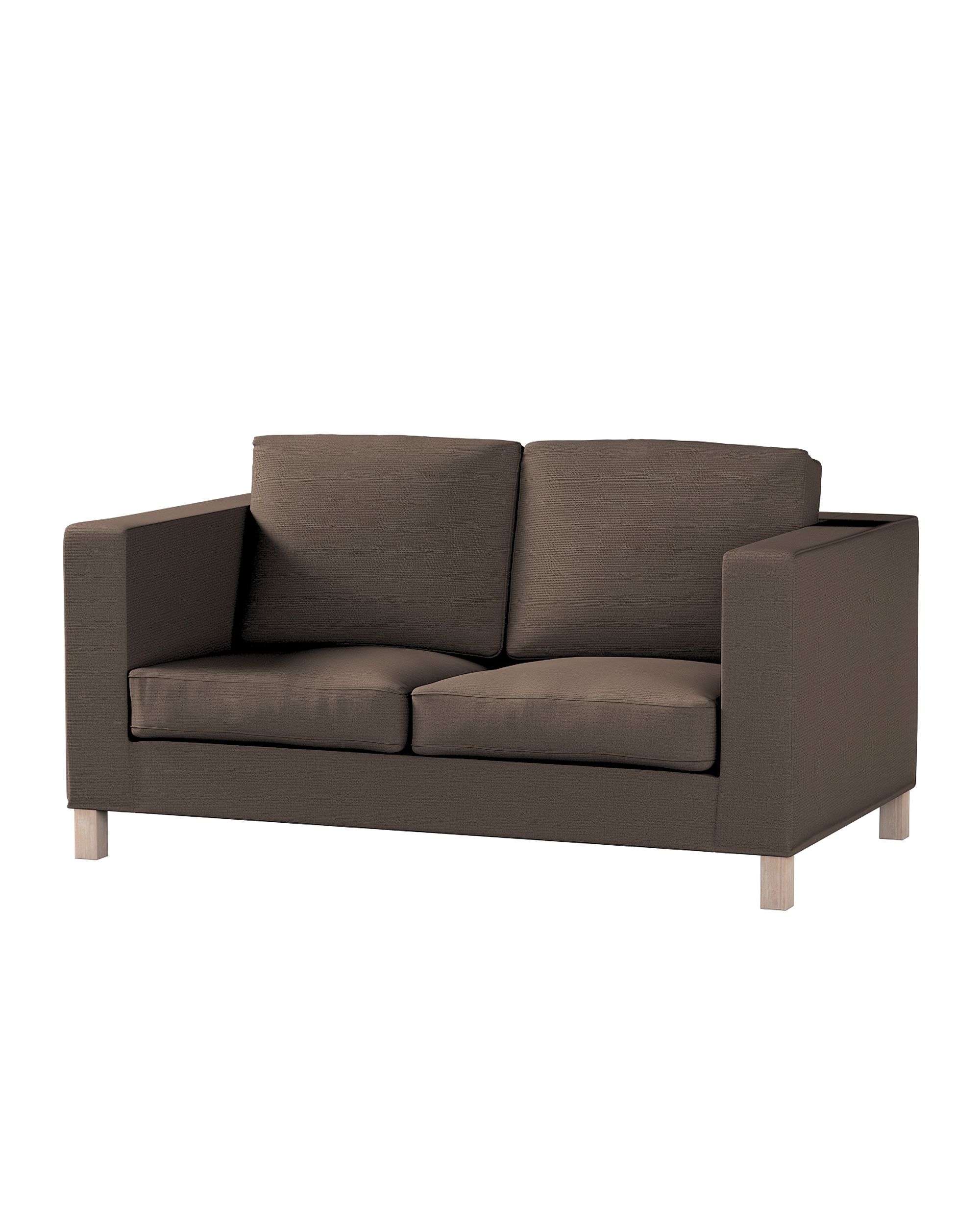 Bezug für Karlanda 2-Sitzer Sofa nicht ausklappbar, kurz Farbe braun Stoff strukturiert