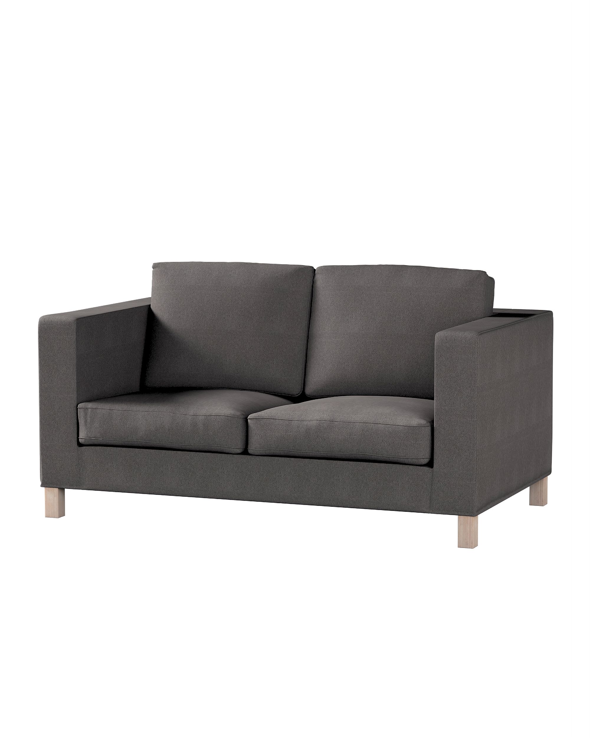 Bezug für Karlanda 2-Sitzer Sofa nicht ausklappbar, kurz Farbe grau Stoff strukturiert
