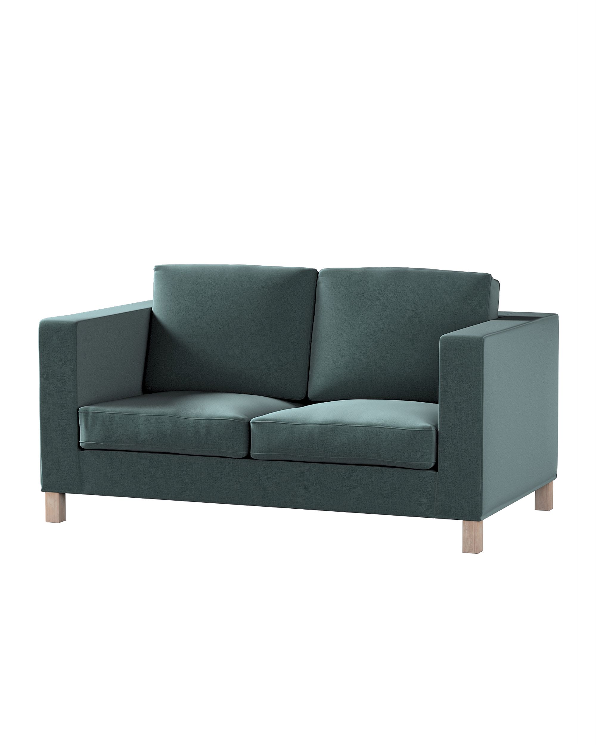 Bezug für Karlanda 2-Sitzer Sofa nicht ausklappbar, kurz Farbe grün Stoff samt