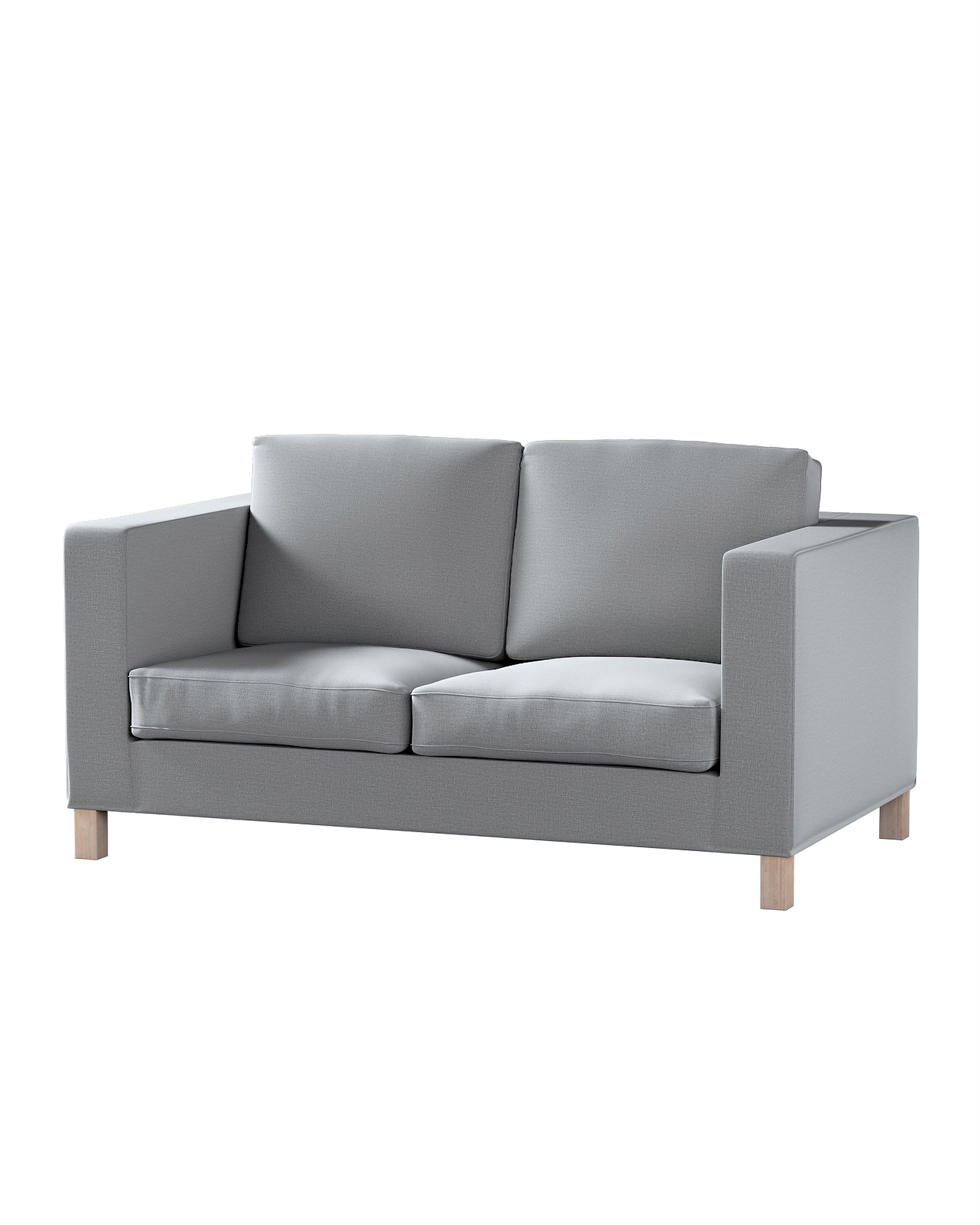 Bezug für Karlanda 2-Sitzer Sofa nicht ausklappbar, kurz Farbe grau Stoff samt