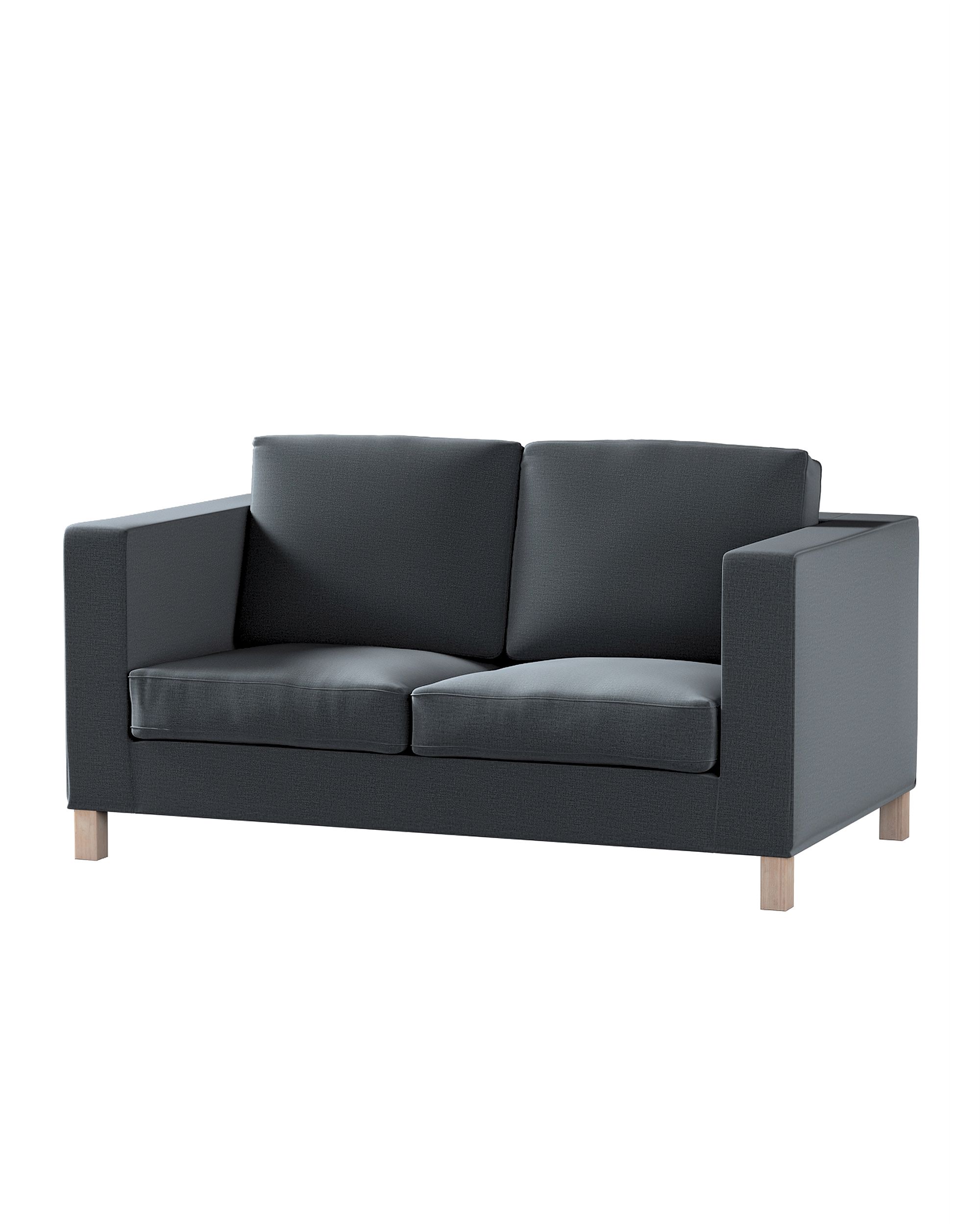 Bezug für Karlanda 2-Sitzer Sofa nicht ausklappbar, kurz Farbe grau Stoff samt