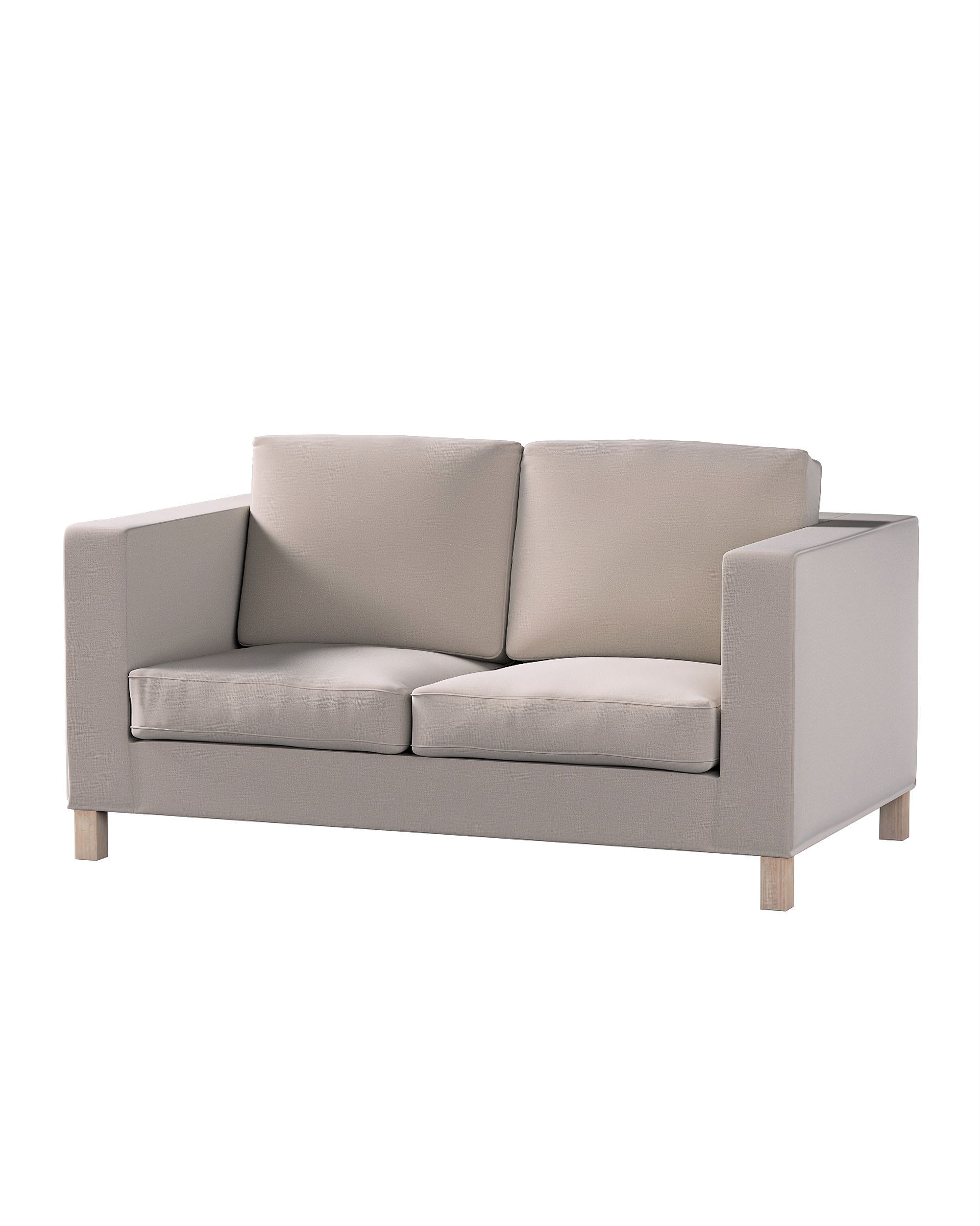 Bezug für Karlanda 2-Sitzer Sofa nicht ausklappbar, kurz Farbe beige Stoff samt