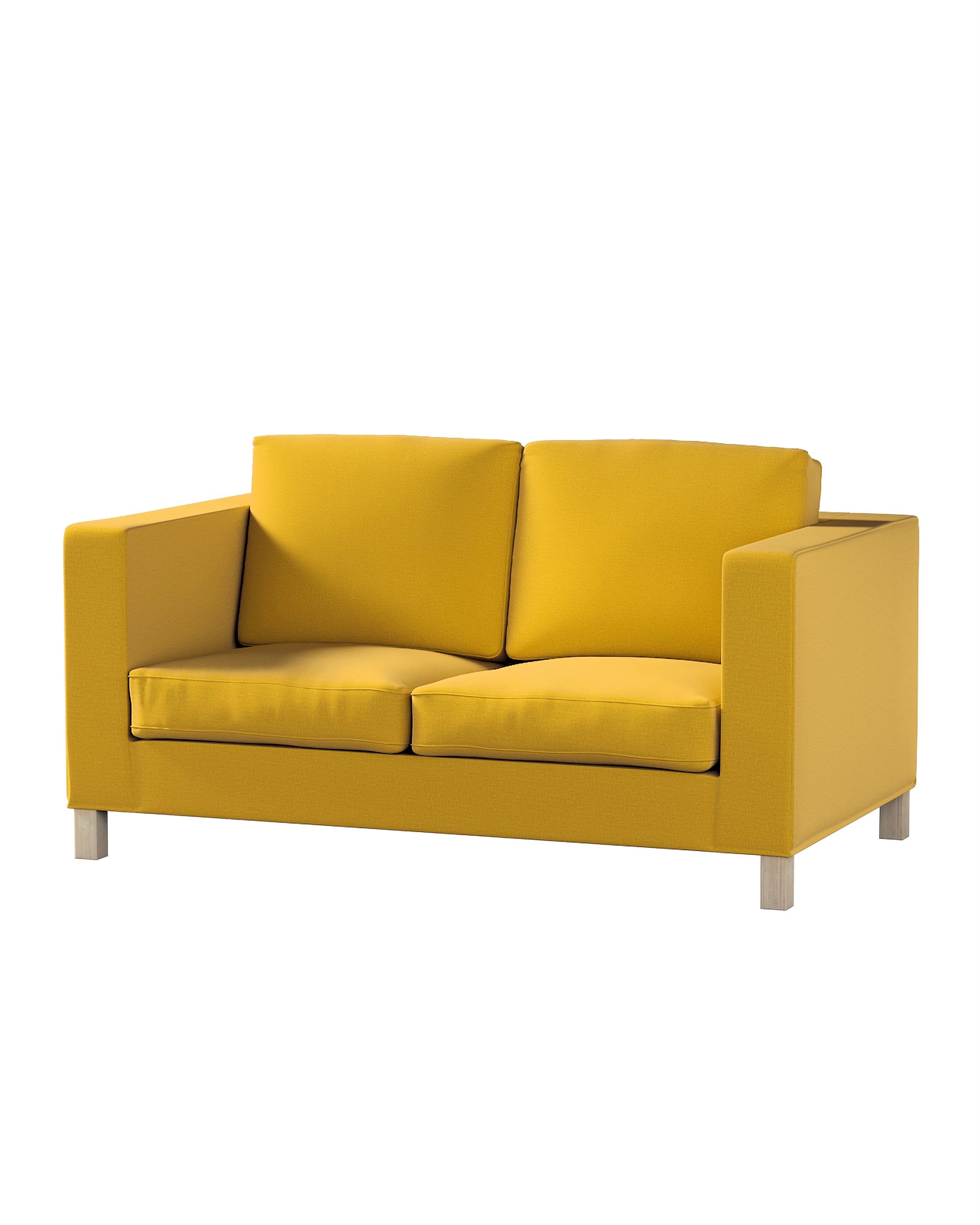 Bezug für Karlanda 2-Sitzer Sofa nicht ausklappbar, kurz Farbe gelb Stoff samt