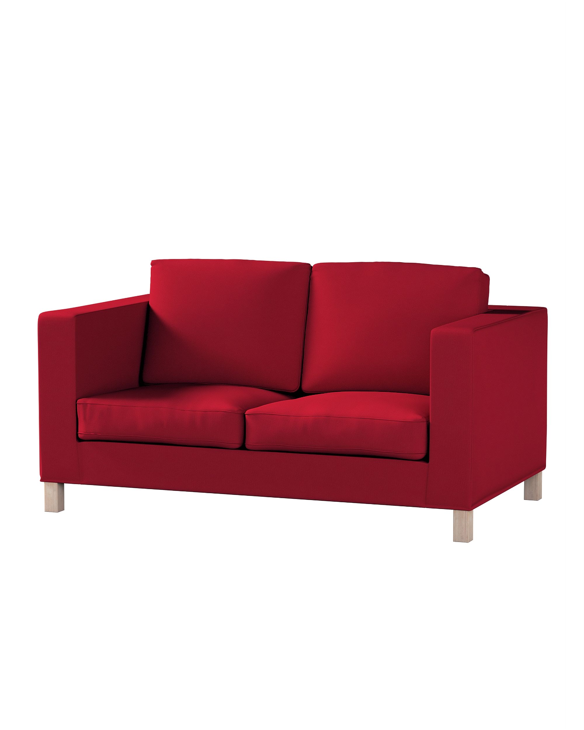 Bezug für Karlanda 2-Sitzer Sofa nicht ausklappbar, kurz Farbe rot Stoff strukturiert