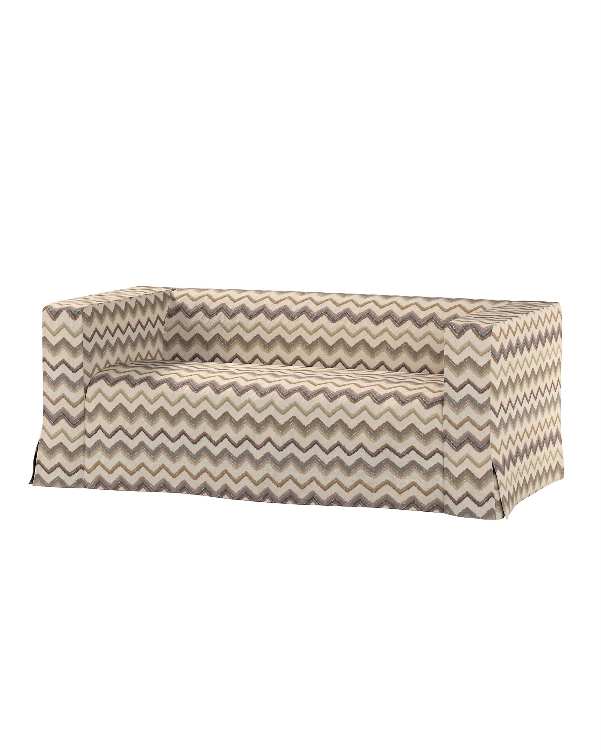 Bezug für Karlanda Sessel, kurz Farbe beige Stoff strukturiert, gemustert