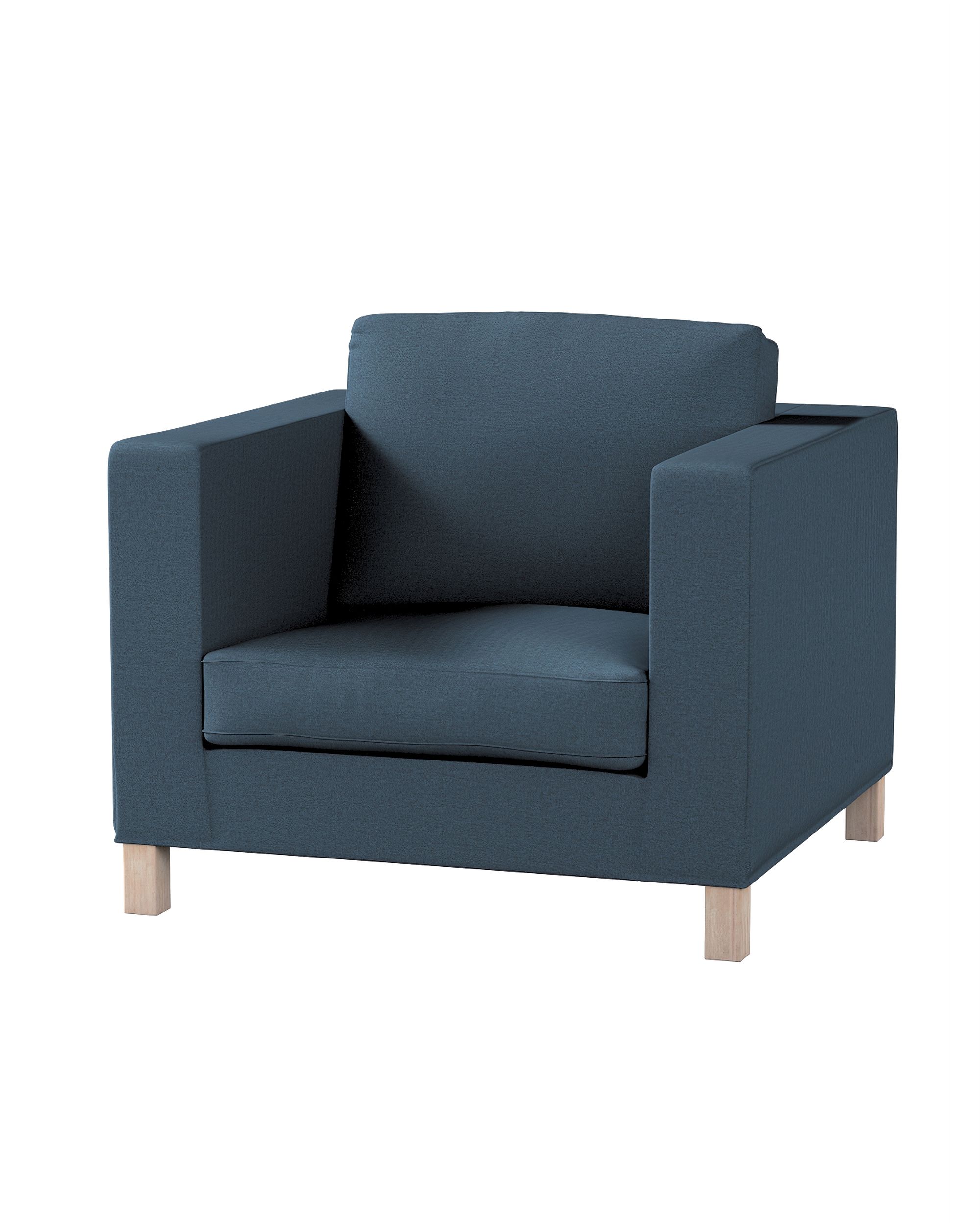 Bezug für Karlanda Sessel, kurz Farbe blau Stoff strukturiert